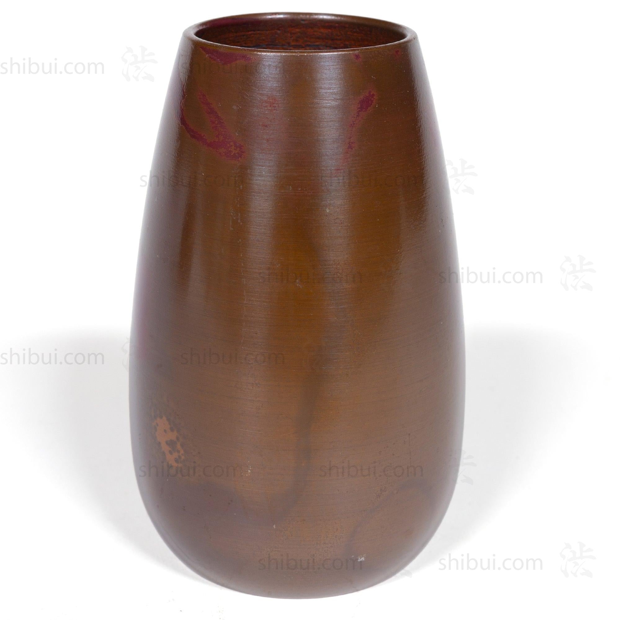 Vintage Bronze Vase With Red Spots