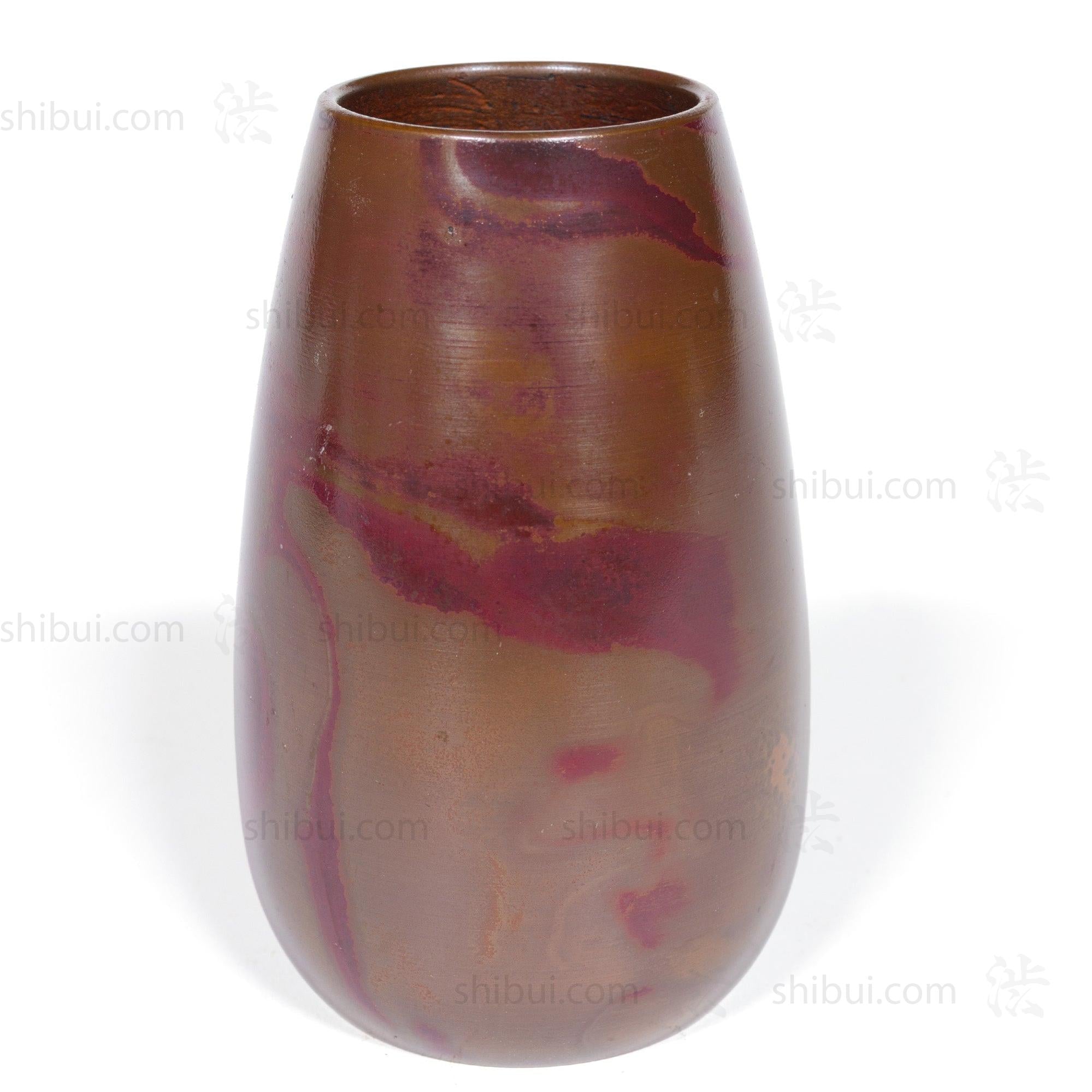 Vintage Bronze Vase With Red Spots