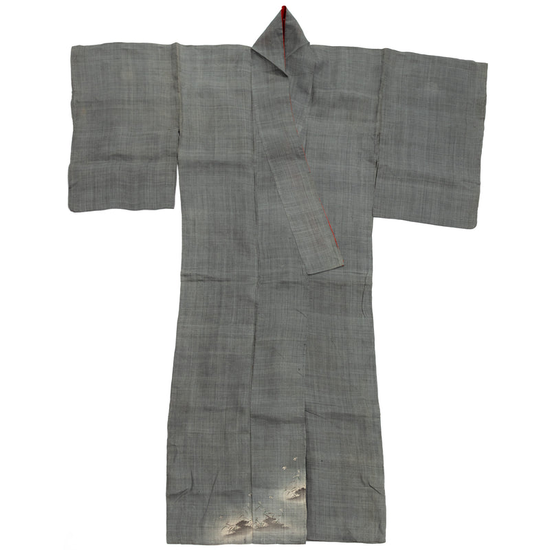 Meiji Era Women's Linen Kimono with Chidori