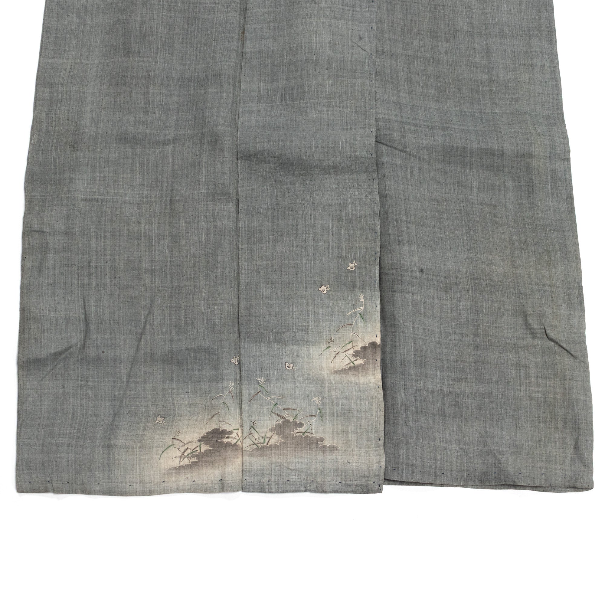Meiji Era Women's Linen Kimono with Chidori
