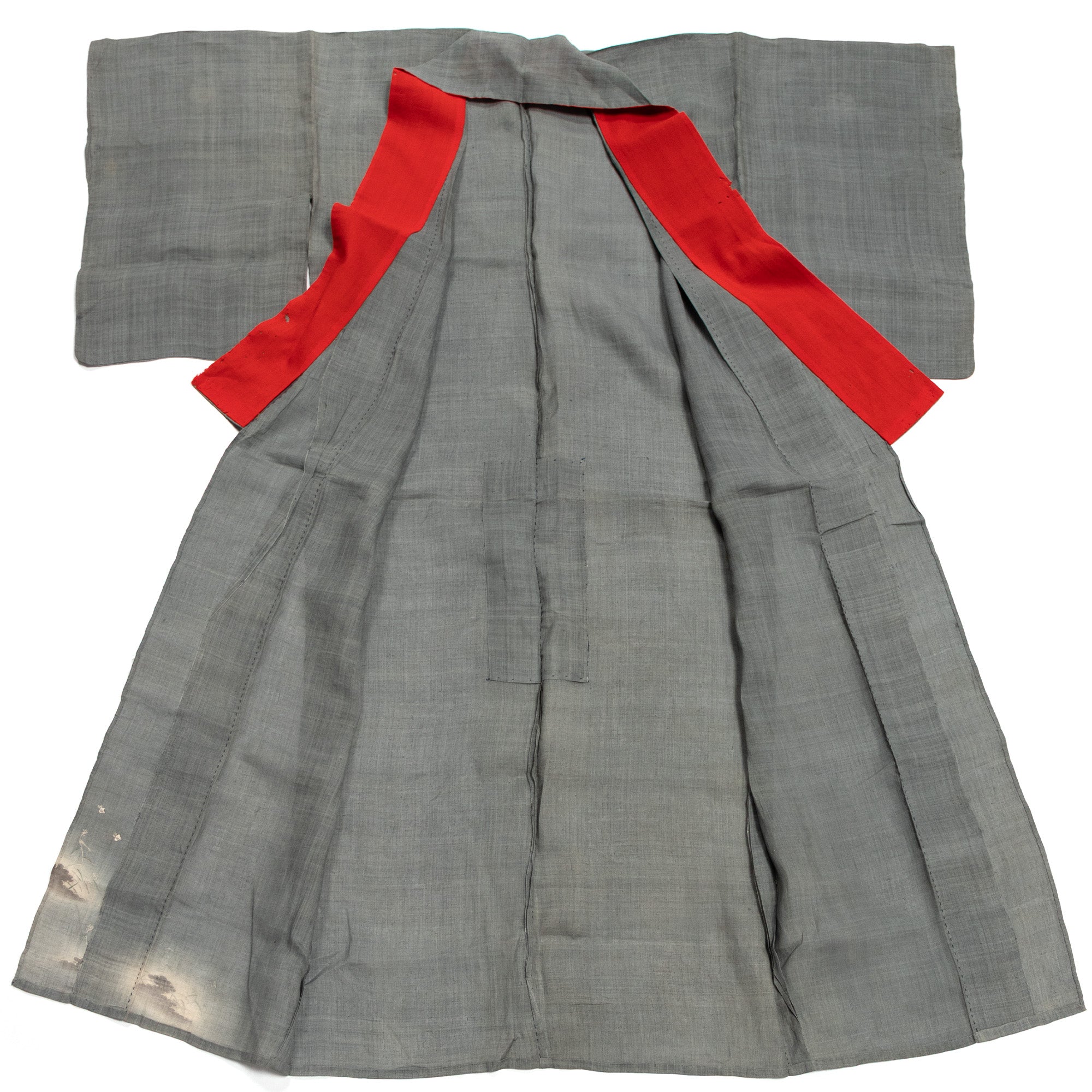 Meiji Era Women's Linen Kimono with Chidori
