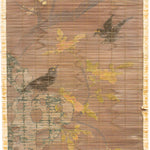 E-Sudare Split Bamboo Blind With Birds | Set of 2