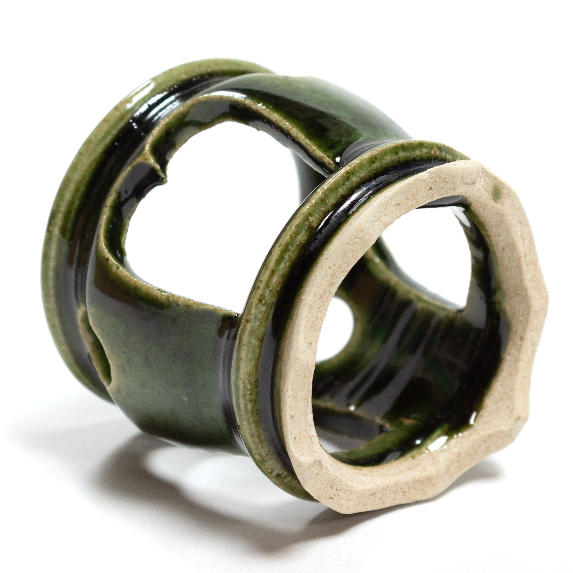 Oribe Ceramic Futaoki | Vintage Ladle Rest