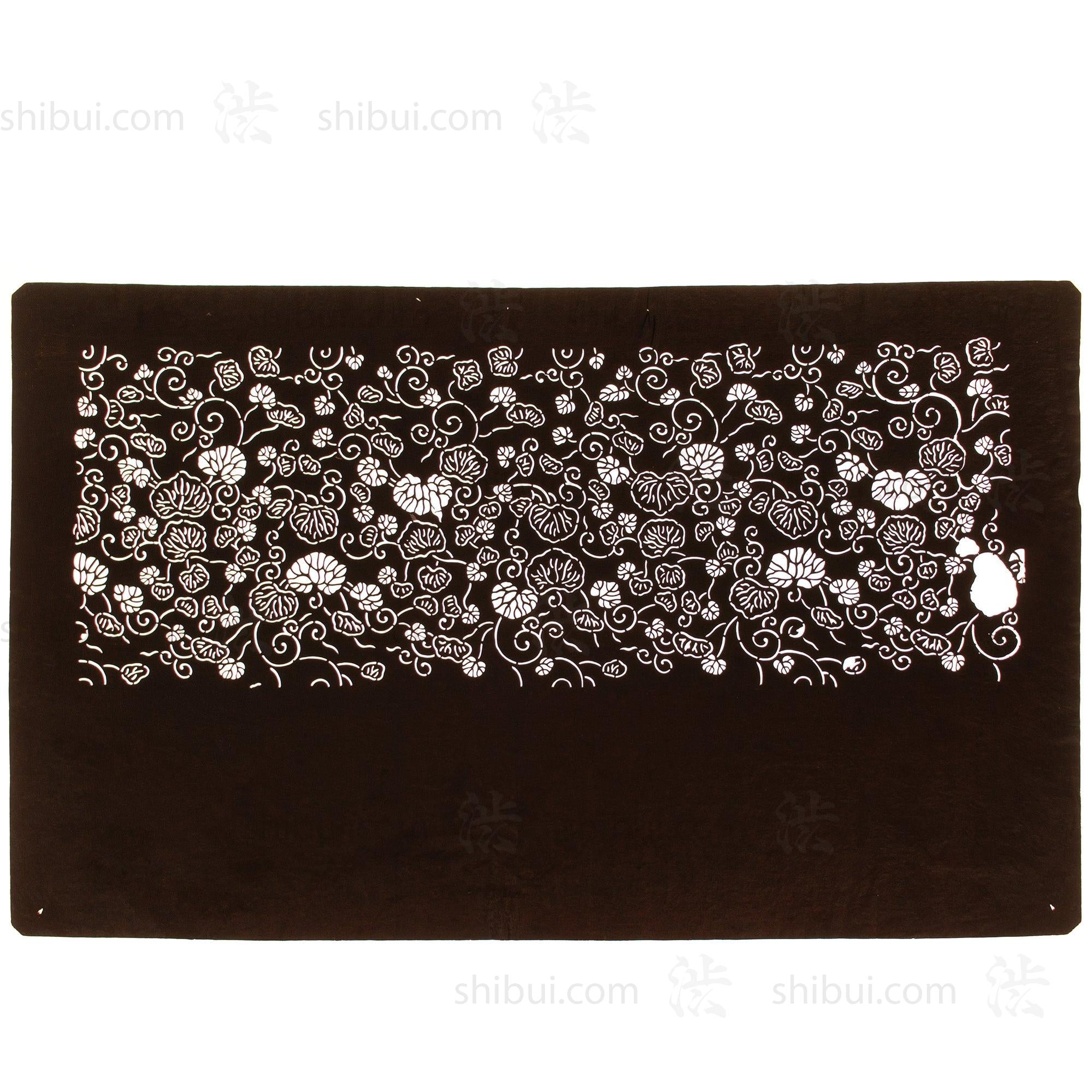 Meiji Leaf Katagami | Japanese Lacquered Paper Stencil