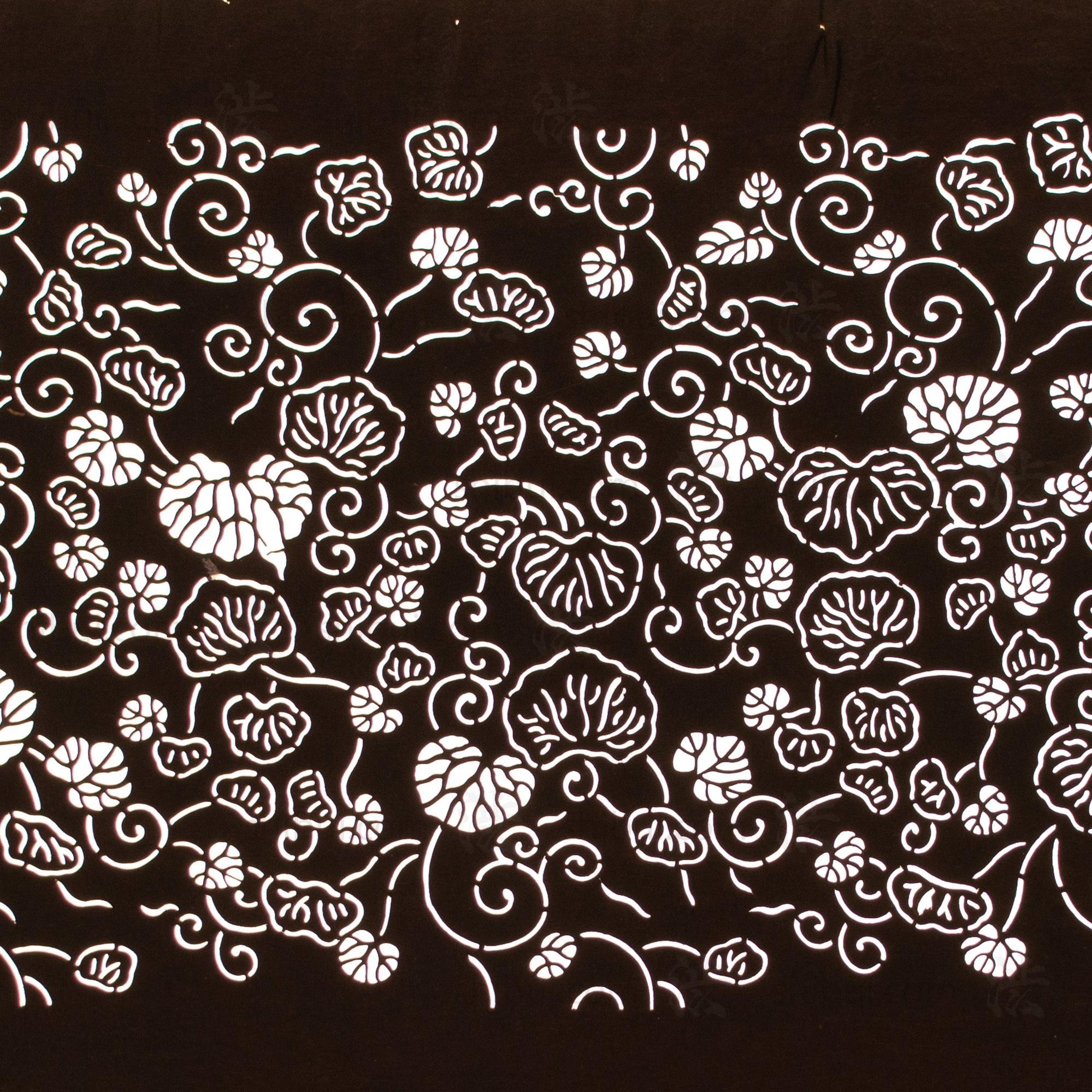 Meiji Leaf Katagami | Japanese Lacquered Paper Stencil