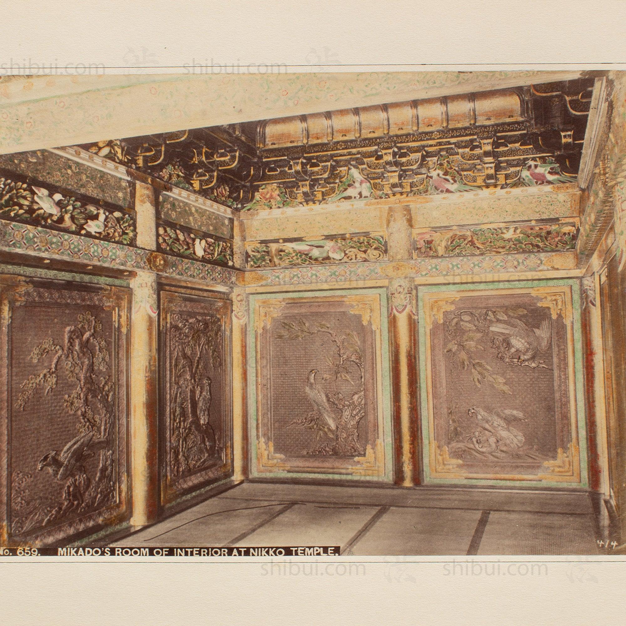 Hand Tinted Albumen of the Mikado's Room | Antique Japanese Photograph