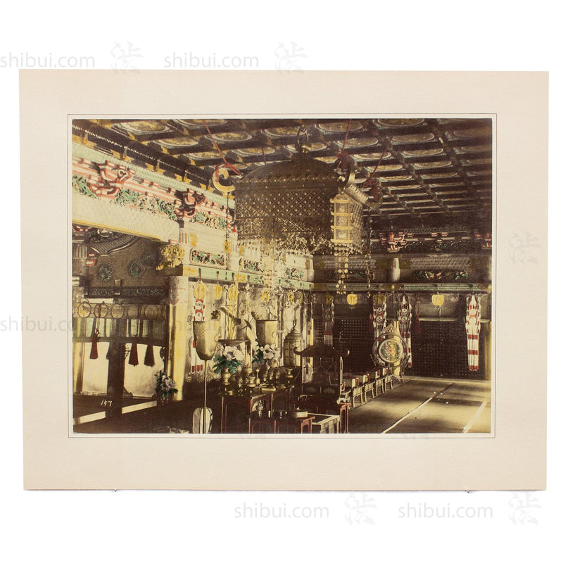 Hand Tinted Albumen of Shrine Table | Antique Japanese Photograph