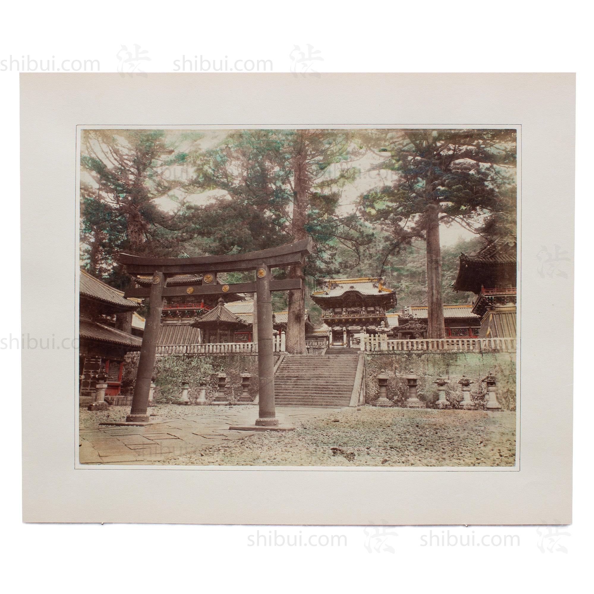 Hand Tinted Albumen of Toshogu Shrine | Antique Japanese Photograph