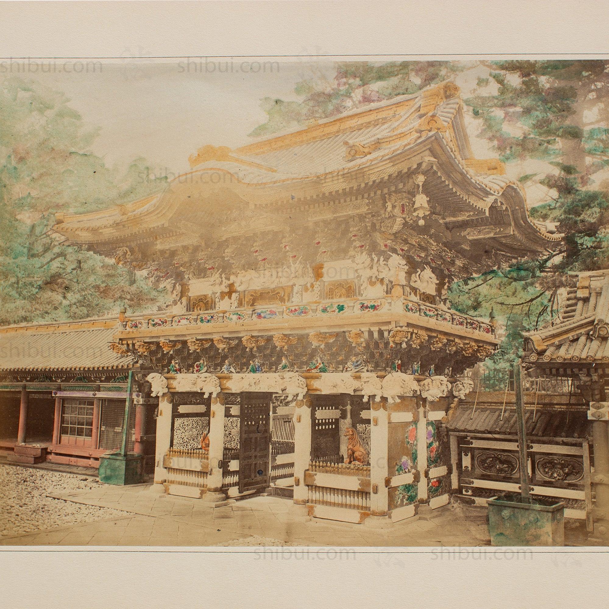 Hand Tinted Albumen of Karamon Gate | Antique Japanese Photograph