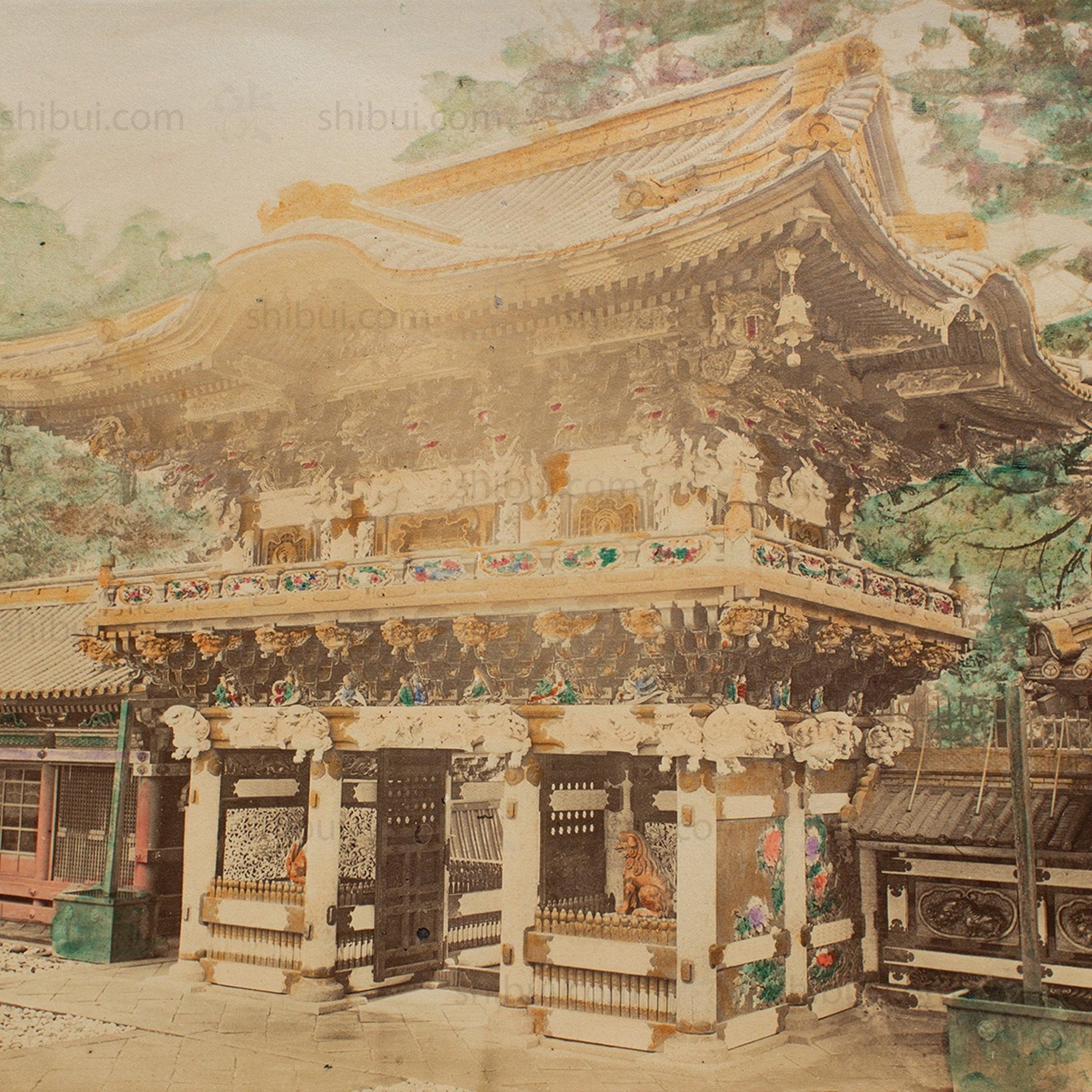 Hand Tinted Albumen of Karamon Gate | Antique Japanese Photograph