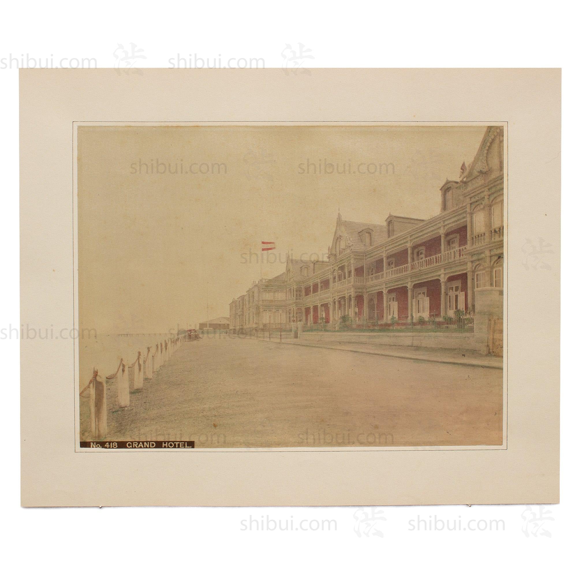 Hand Tinted Albumen of Grand Hotel | Antique Japanese Photograph