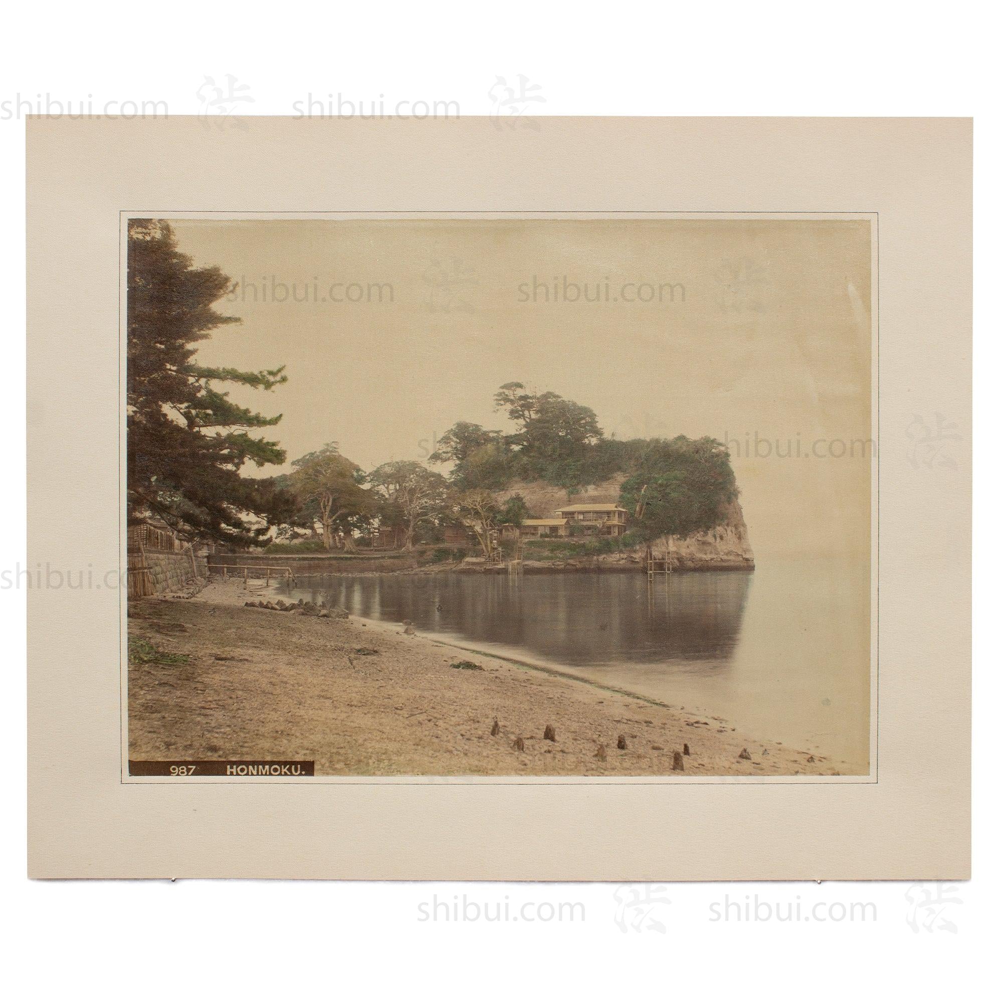 Hand Tinted Albumen of Honmoku | Antique Japanese Photograph