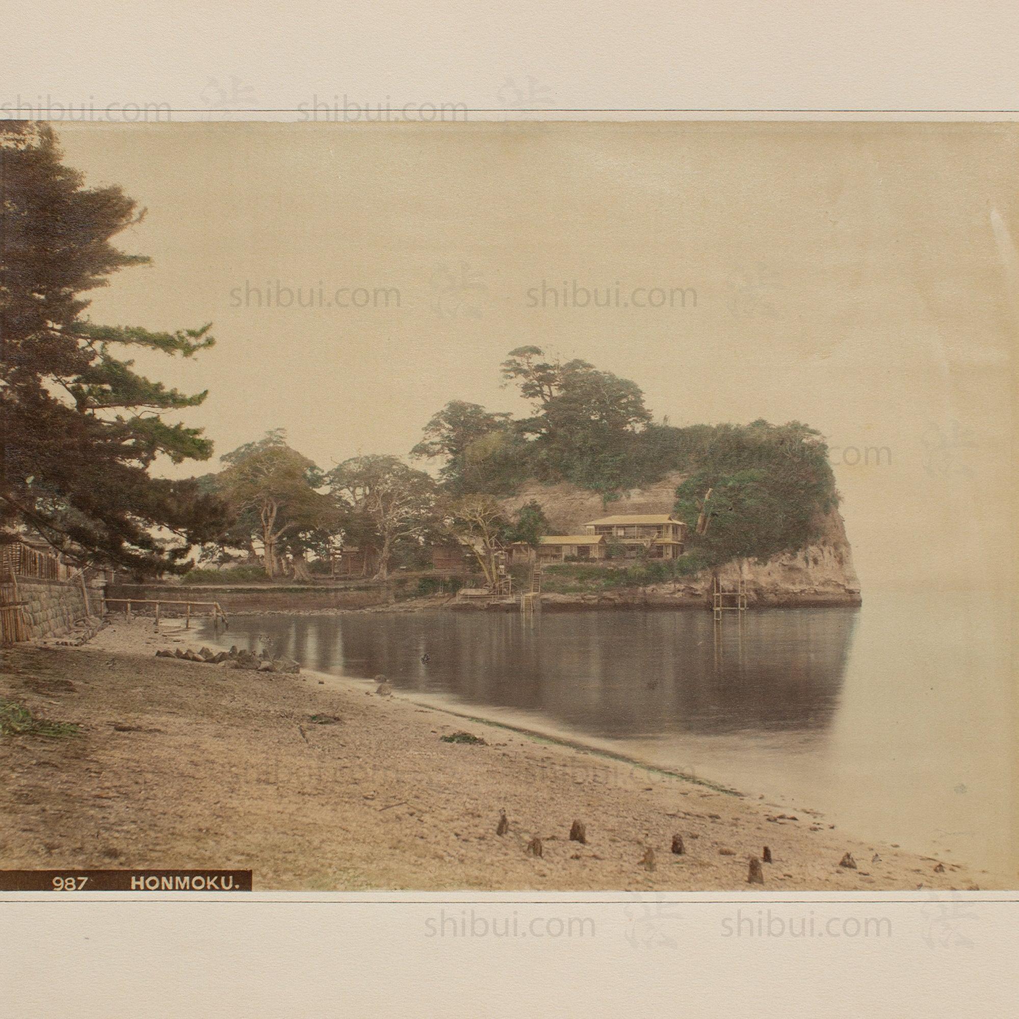 Hand Tinted Albumen of Honmoku | Antique Japanese Photograph