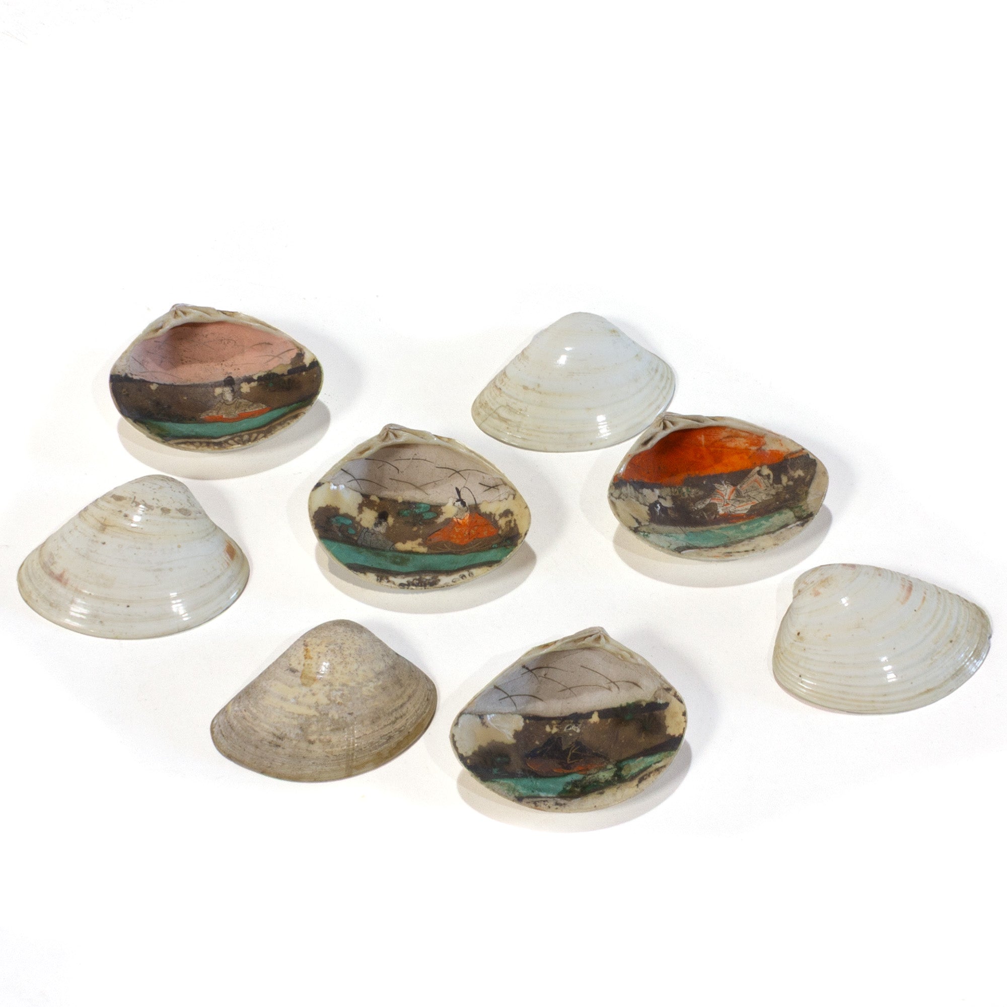 Kai-Awase Unmatched Painted Shells from Memory Game