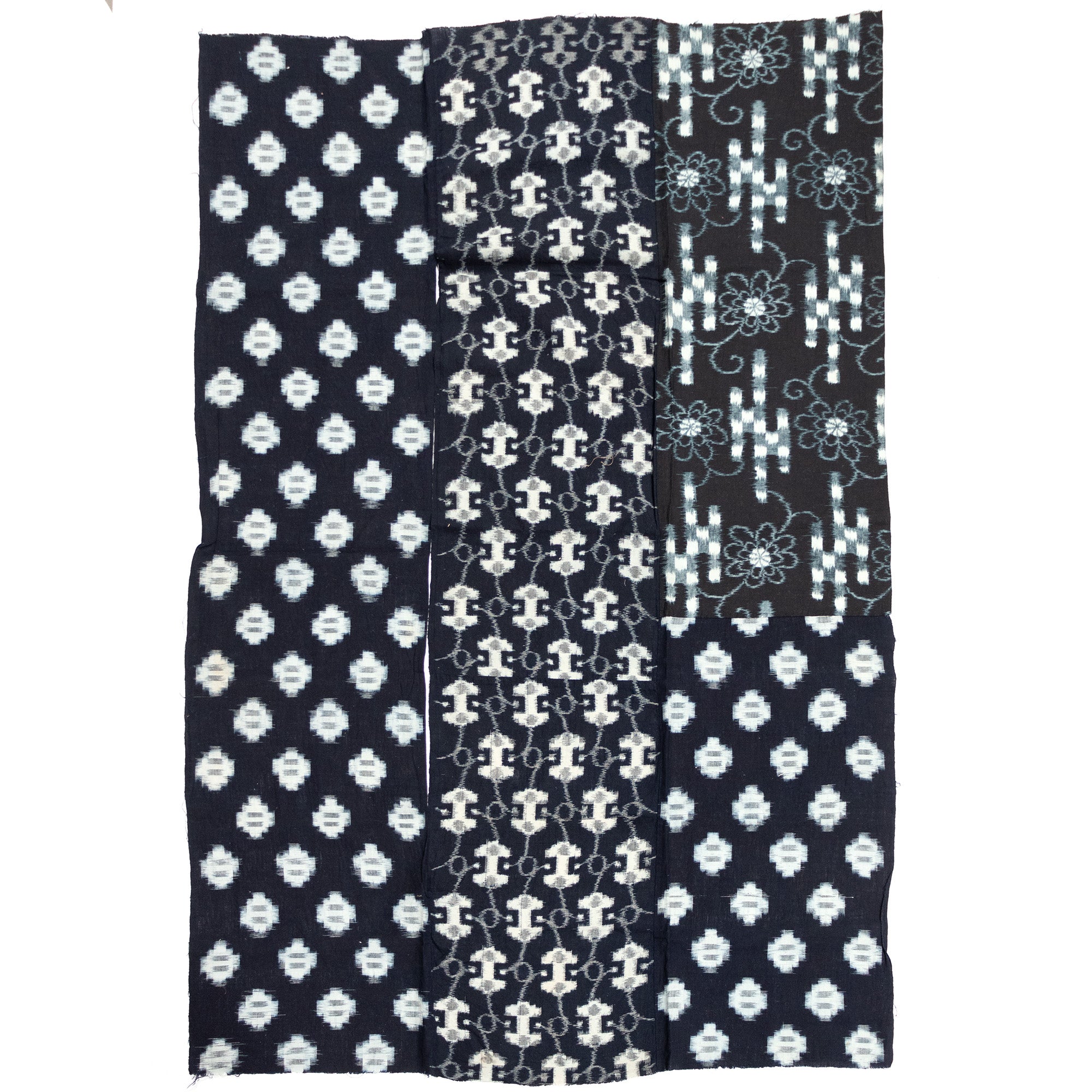 Japanese Indigo Kasuri Ikat 3 Panel Futonji