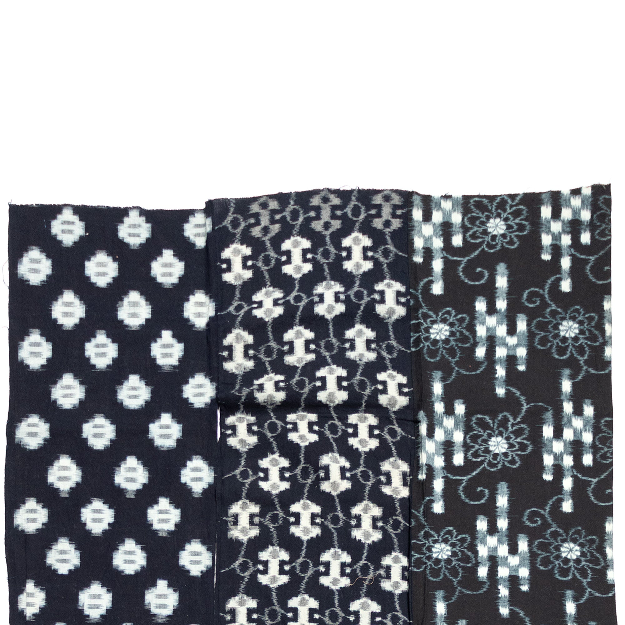 Japanese Indigo Kasuri Ikat 3 Panel Futonji