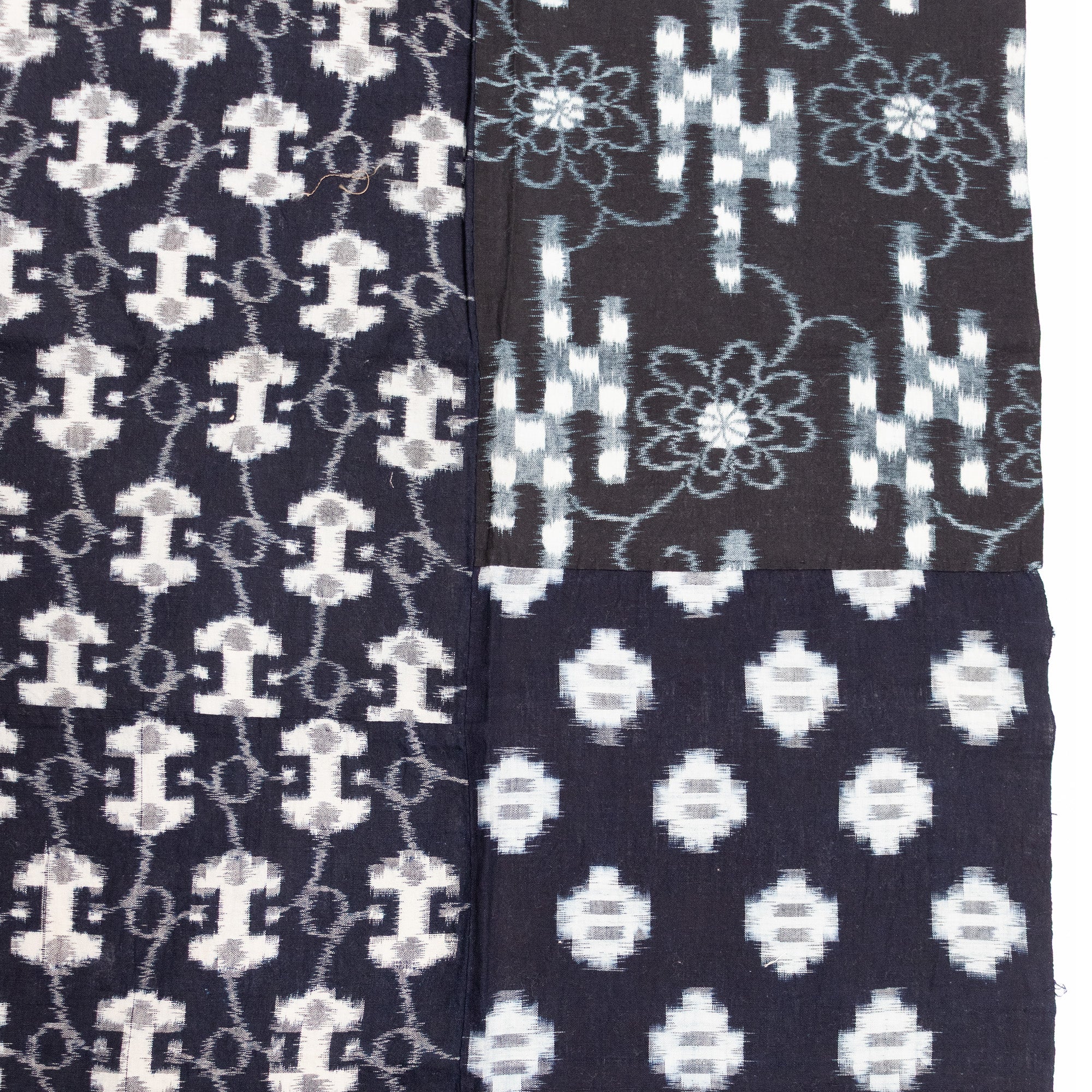 Japanese Indigo Kasuri Ikat 3 Panel Futonji