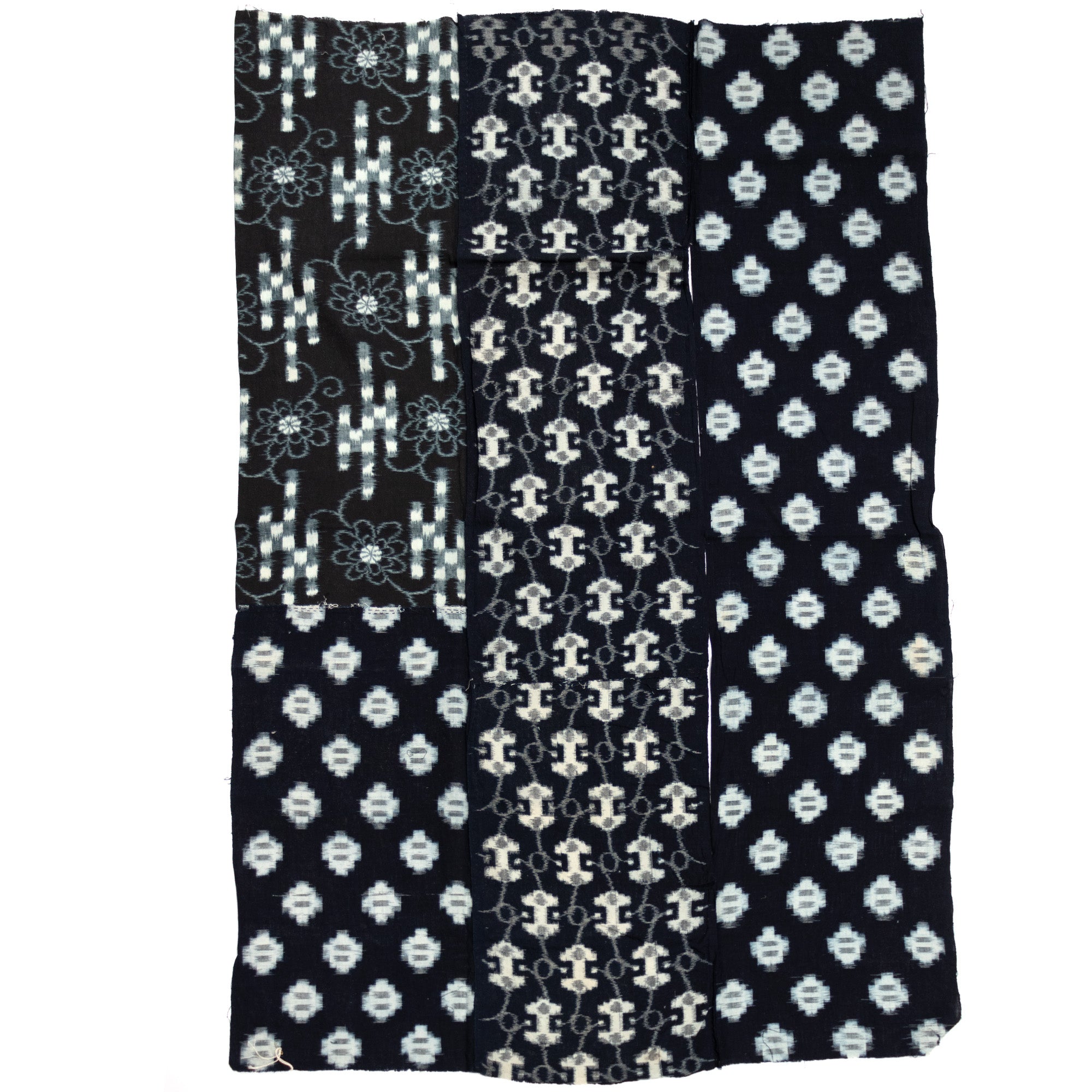 Japanese Indigo Kasuri Ikat 3 Panel Futonji