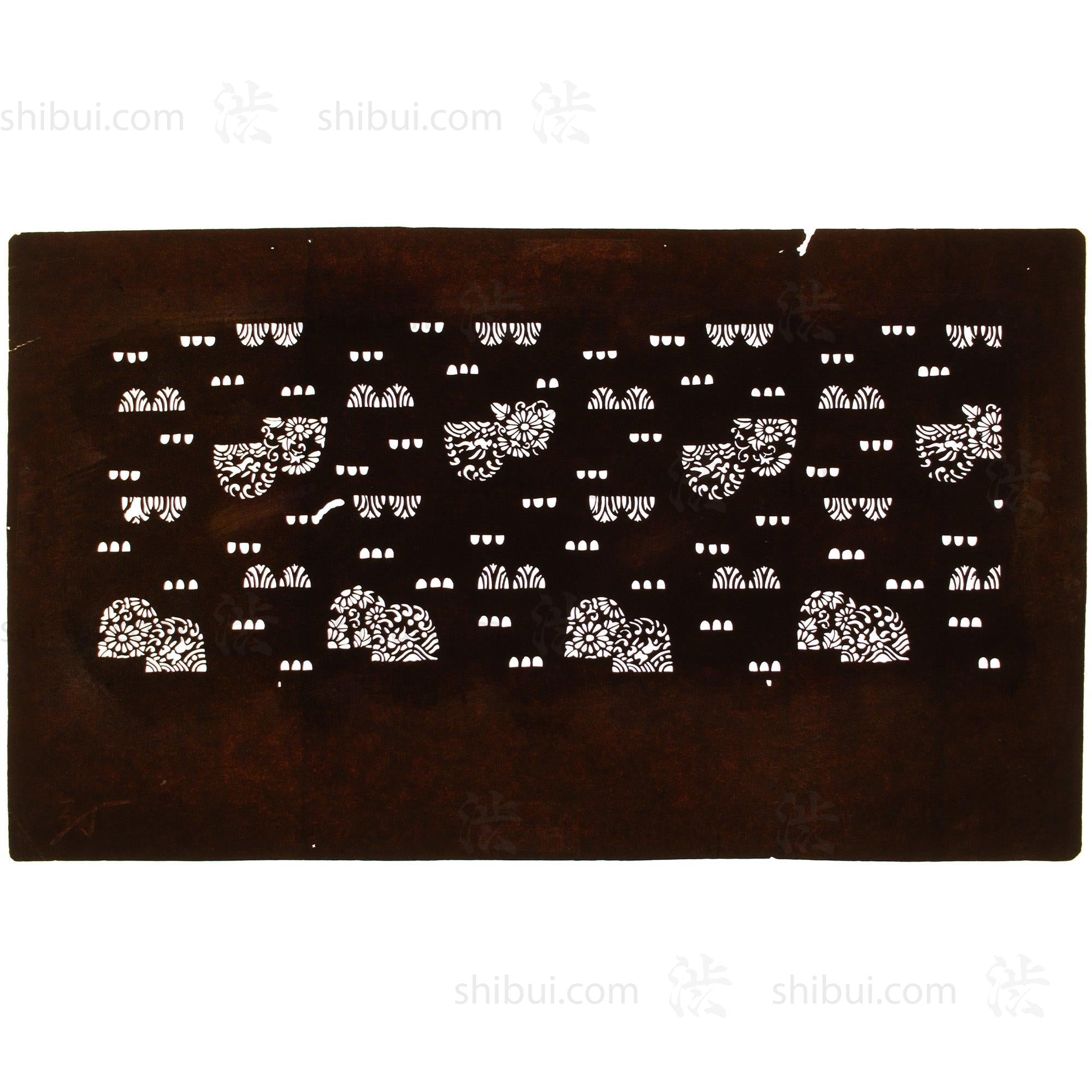 Meiji Rabbit Katagami | Japanese Lacquered Paper Stencil