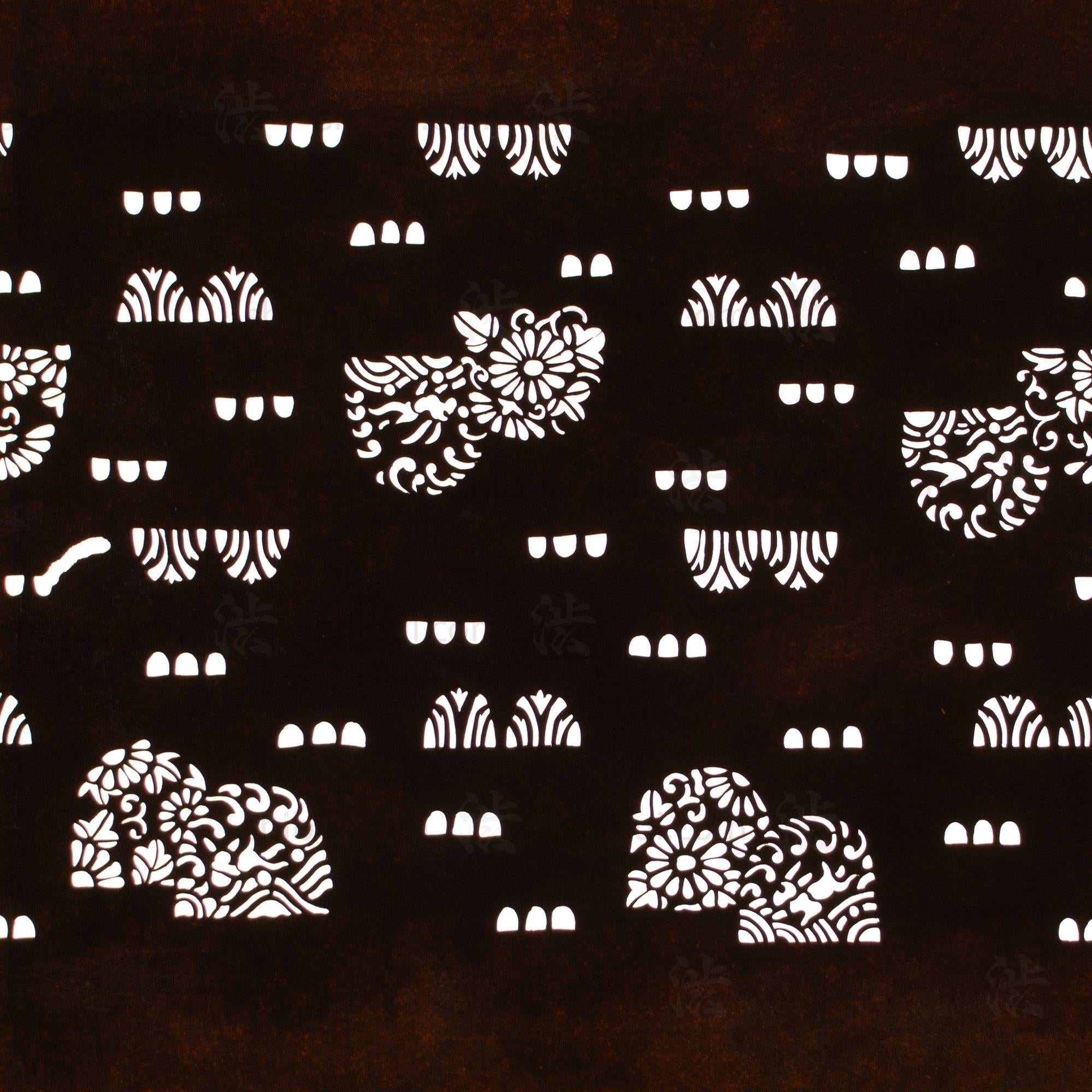 Meiji Rabbit Katagami | Japanese Lacquered Paper Stencil