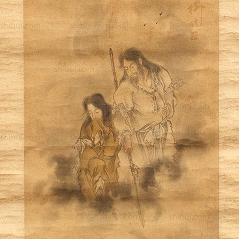 Antique Japanese Scroll Painting | Emperor Jimmu Scroll