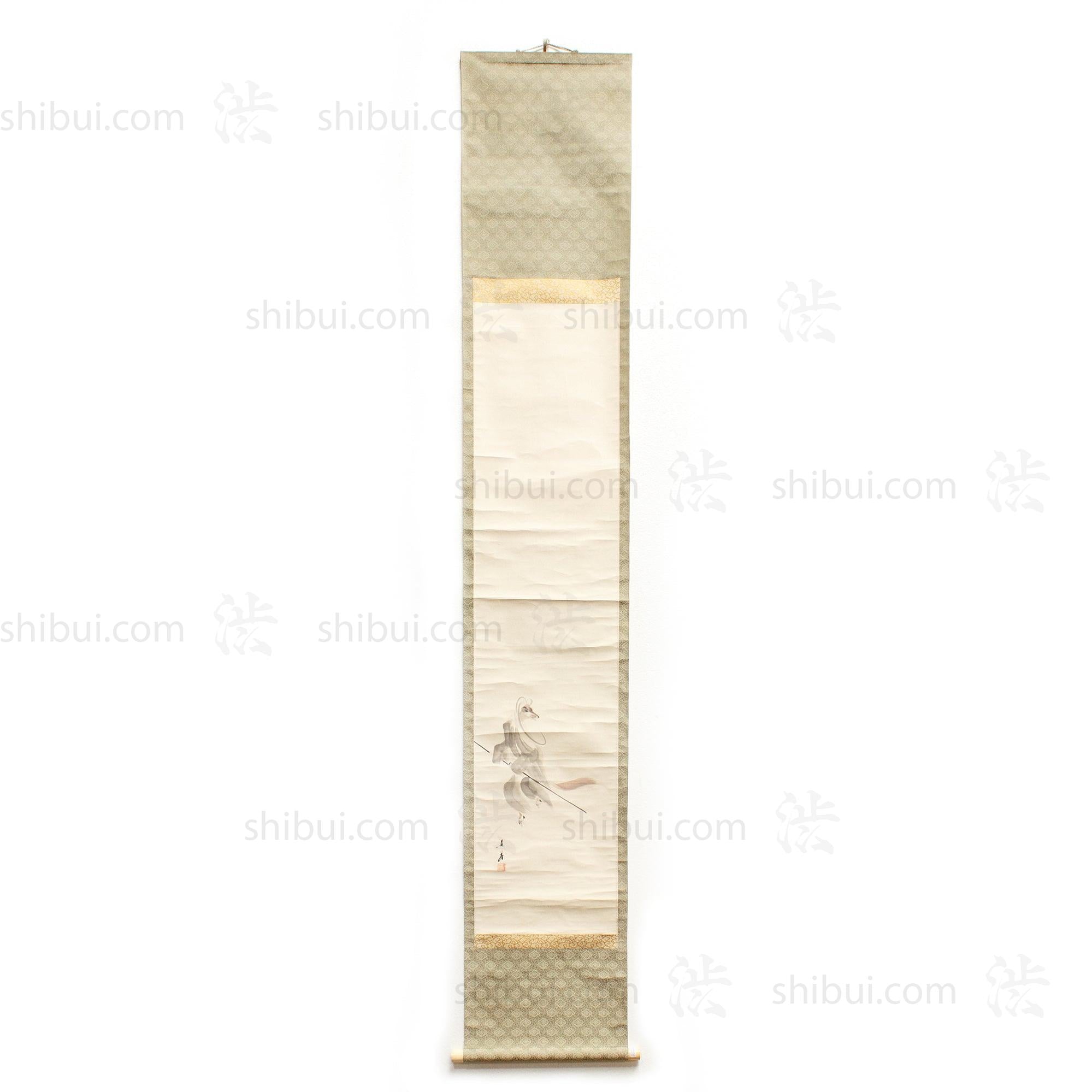 Japanese Fox Priest Hakuzosu Scroll Painting
