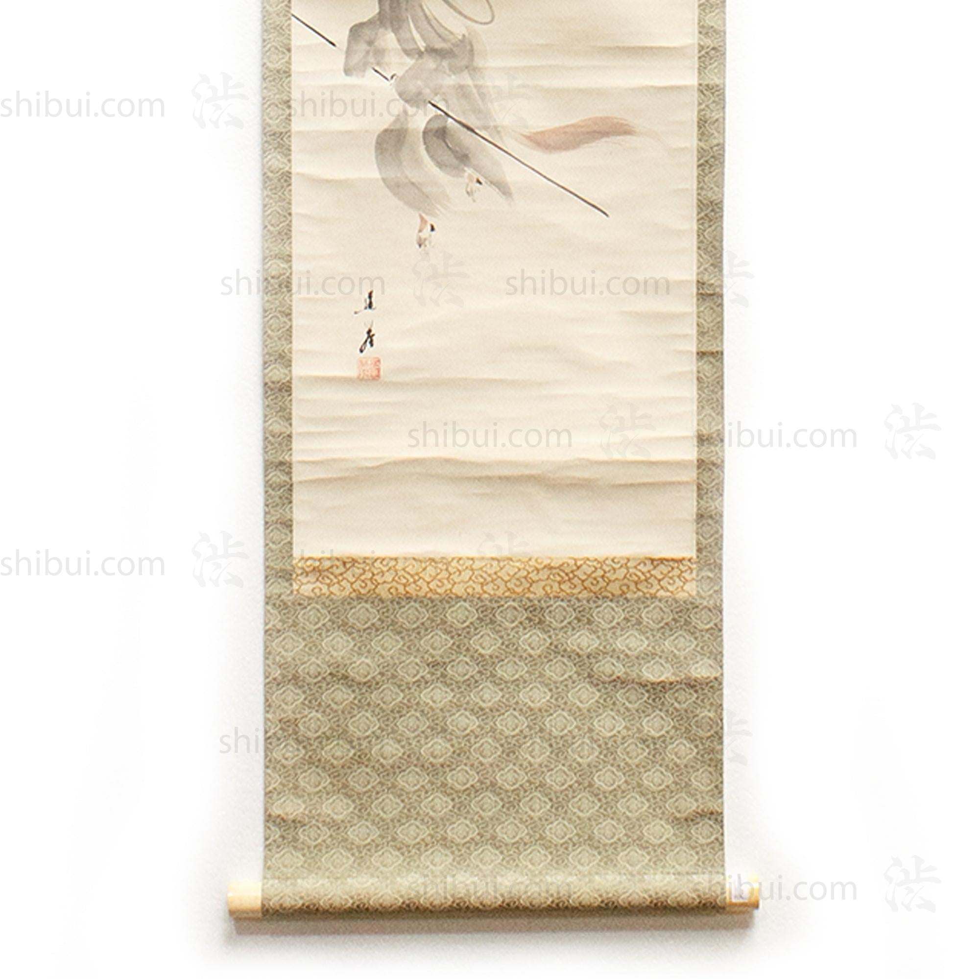 Japanese Fox Priest Hakuzosu Scroll Painting