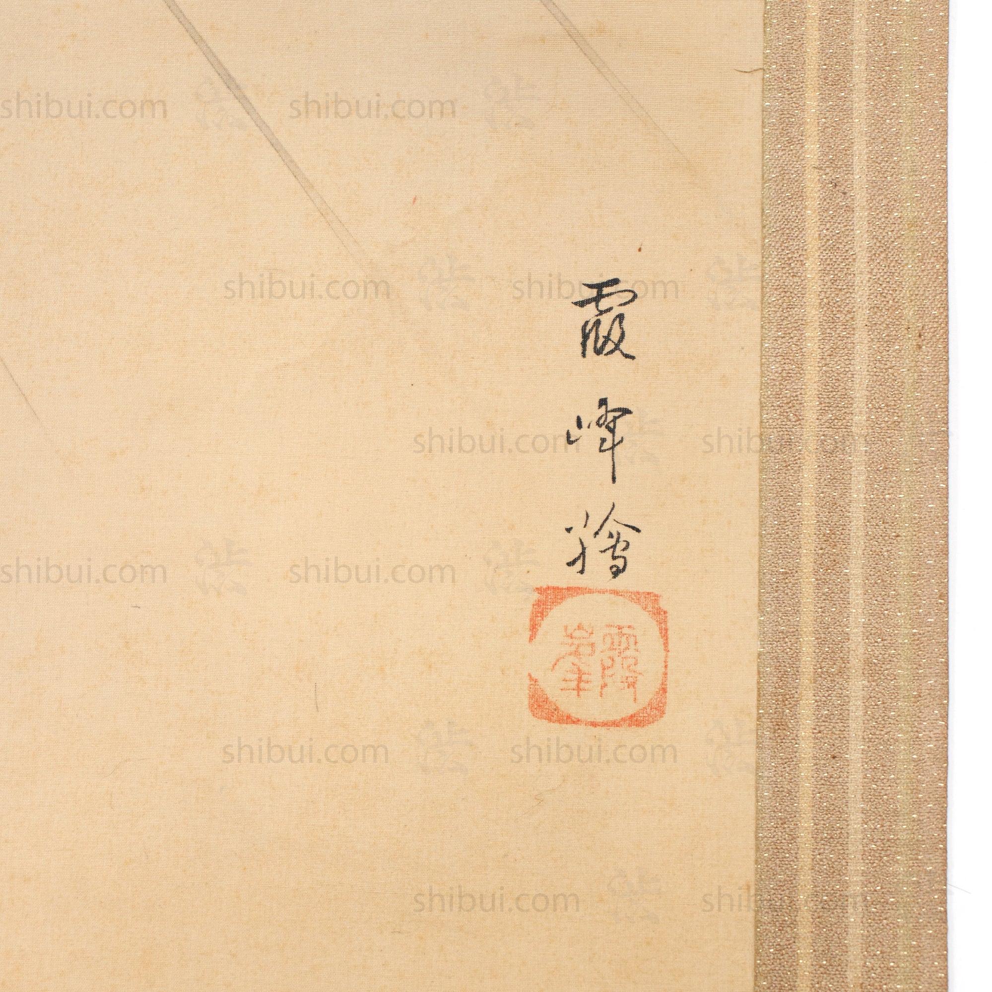 Antique Yoshitsune Benkei Pair Scroll Painting