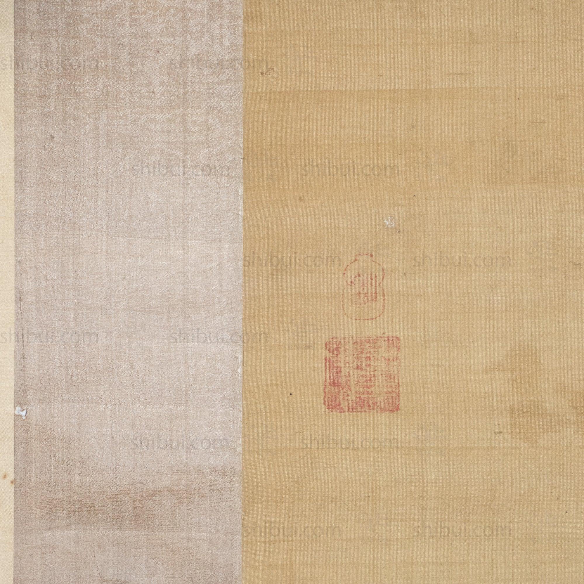 Antique Japanese Drunken Fairytale War Scroll