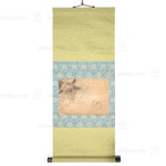 Antique Japanese Thunder God & Man Scroll