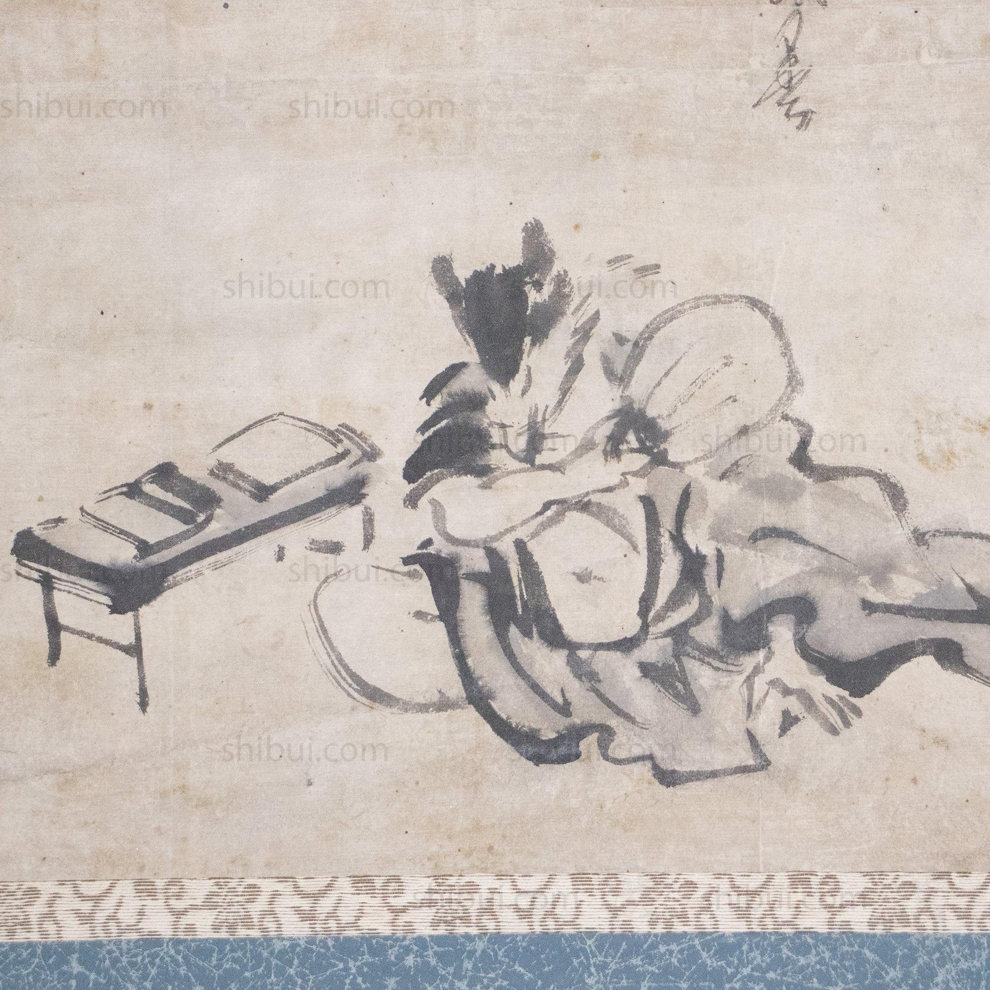 Sumi-e Tanuki  - Antique Japanese Scroll