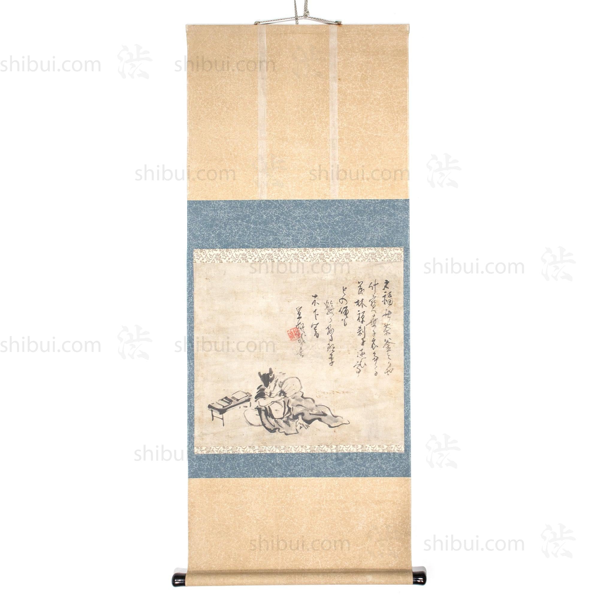 Sumi-e Tanuki  - Antique Japanese Scroll