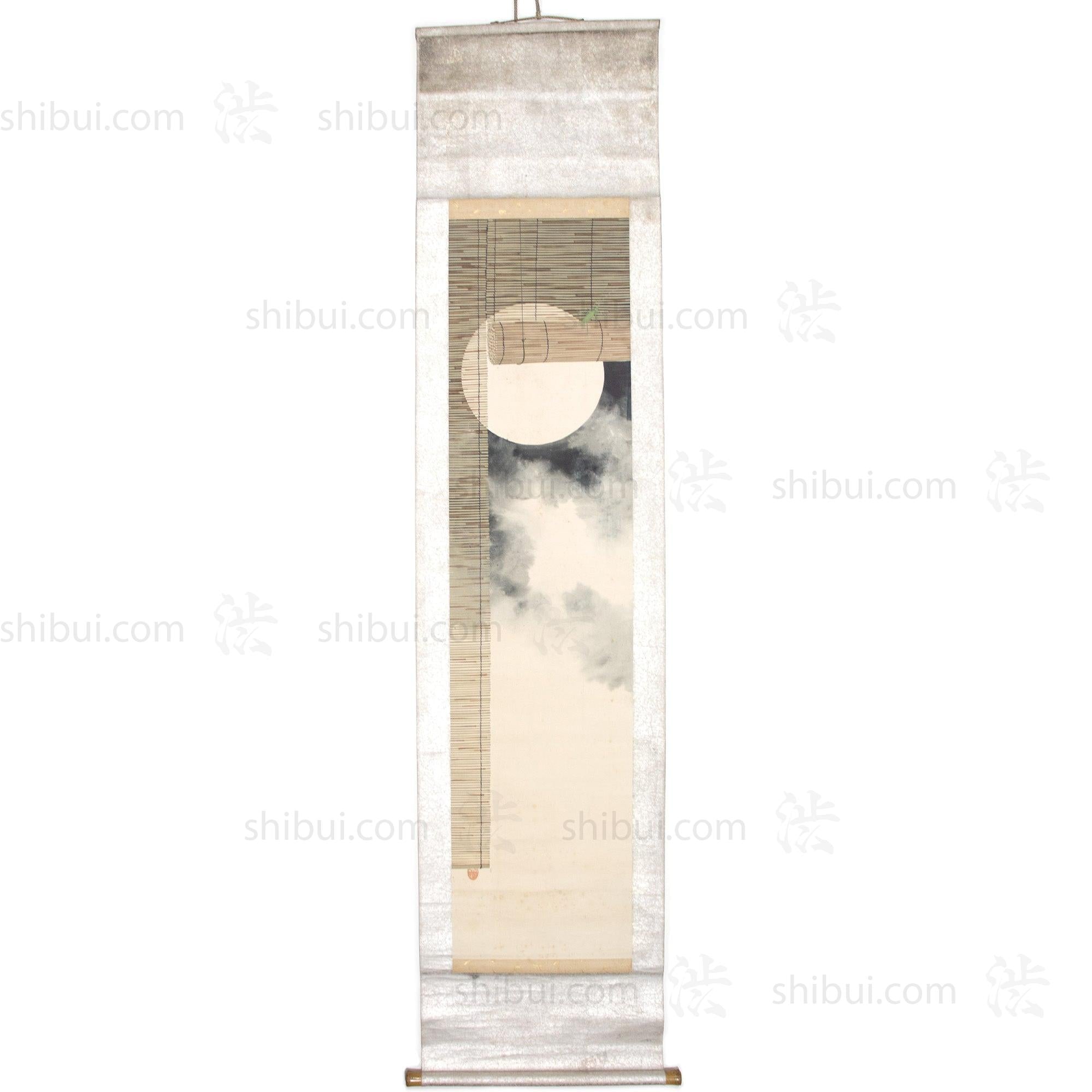 Antique Japanese Scroll of The Moon