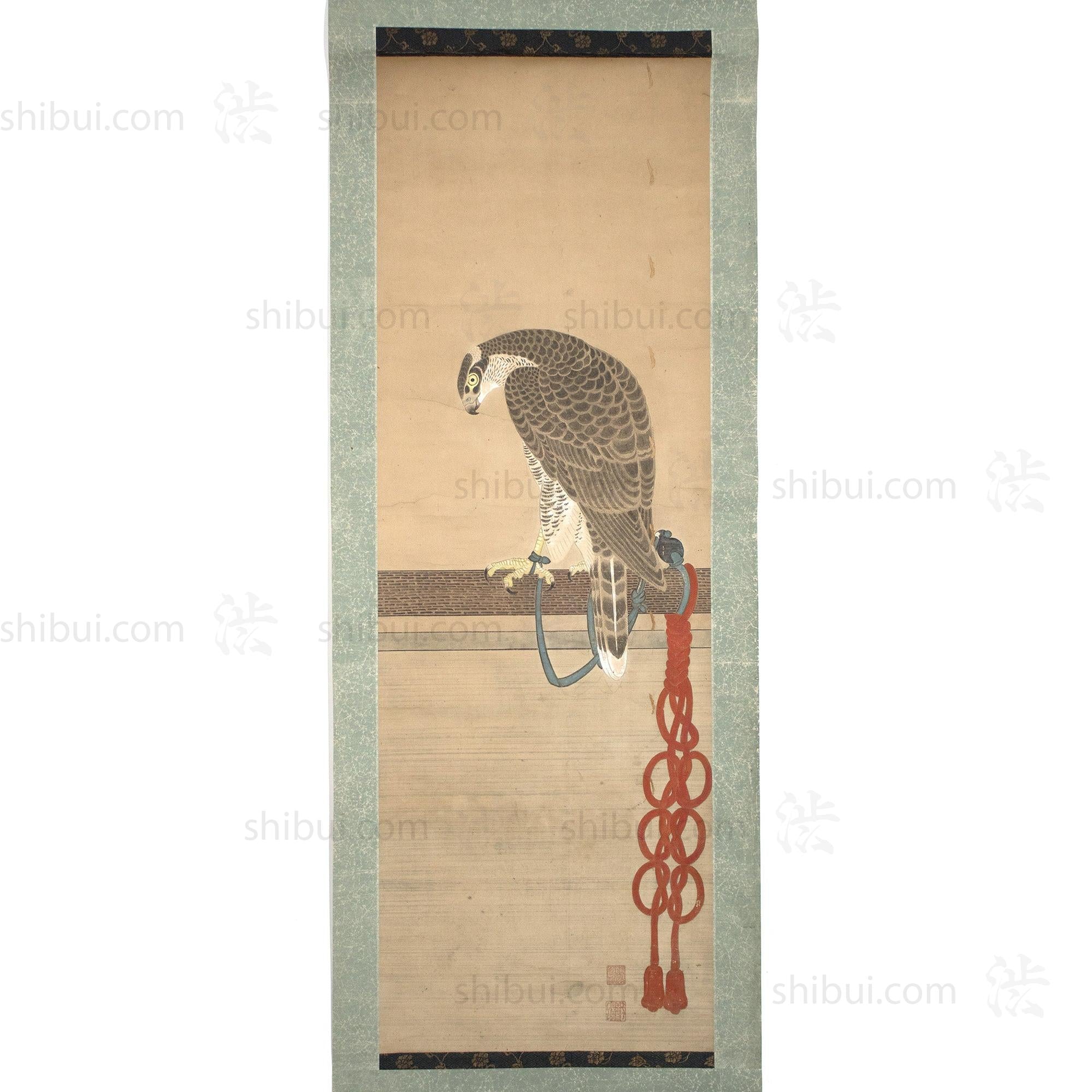 Antique Japanese Hunting Hawk Scroll