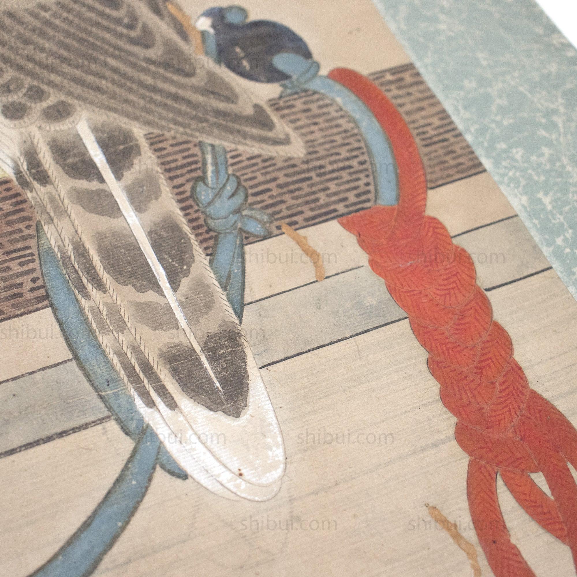 Antique Japanese Hunting Hawk Scroll