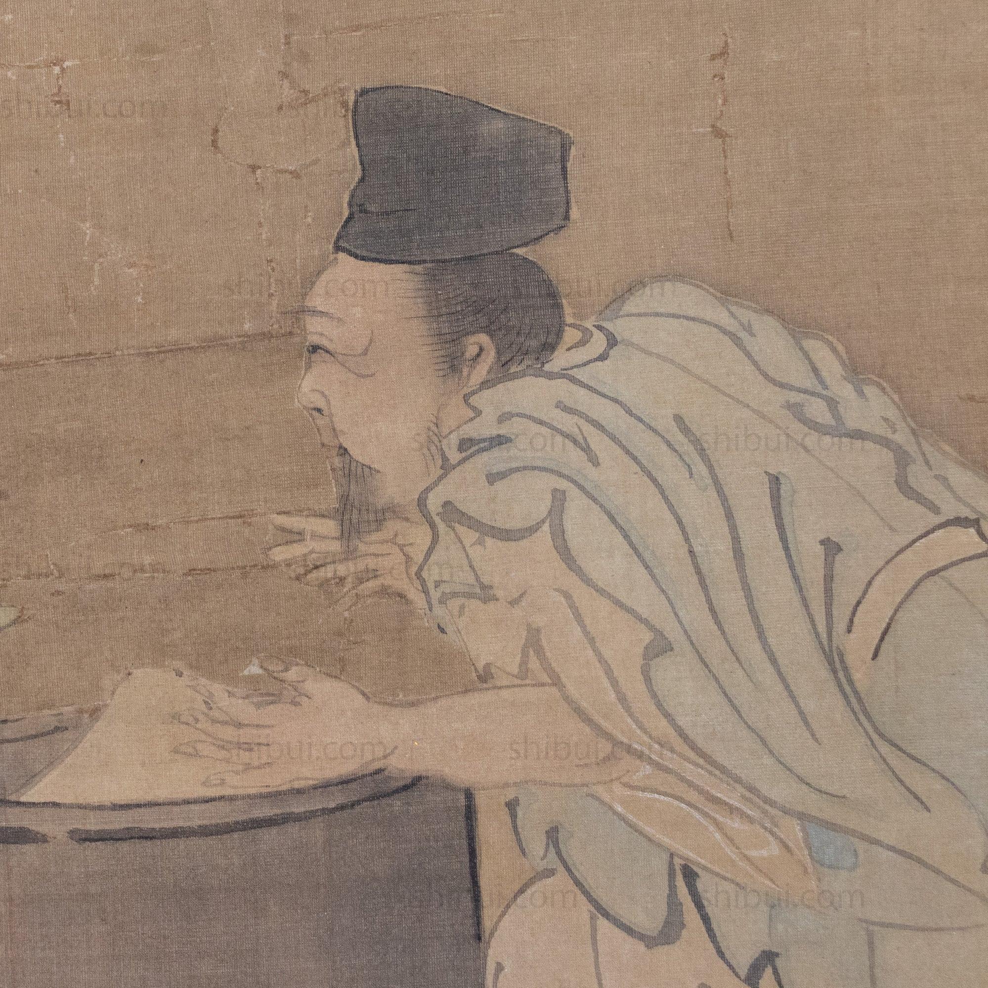 Antique Daikoku & Ebisu Scroll Painting | Lucky Gods