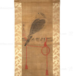 Antique Japanese Hawk & Red Cord Scroll