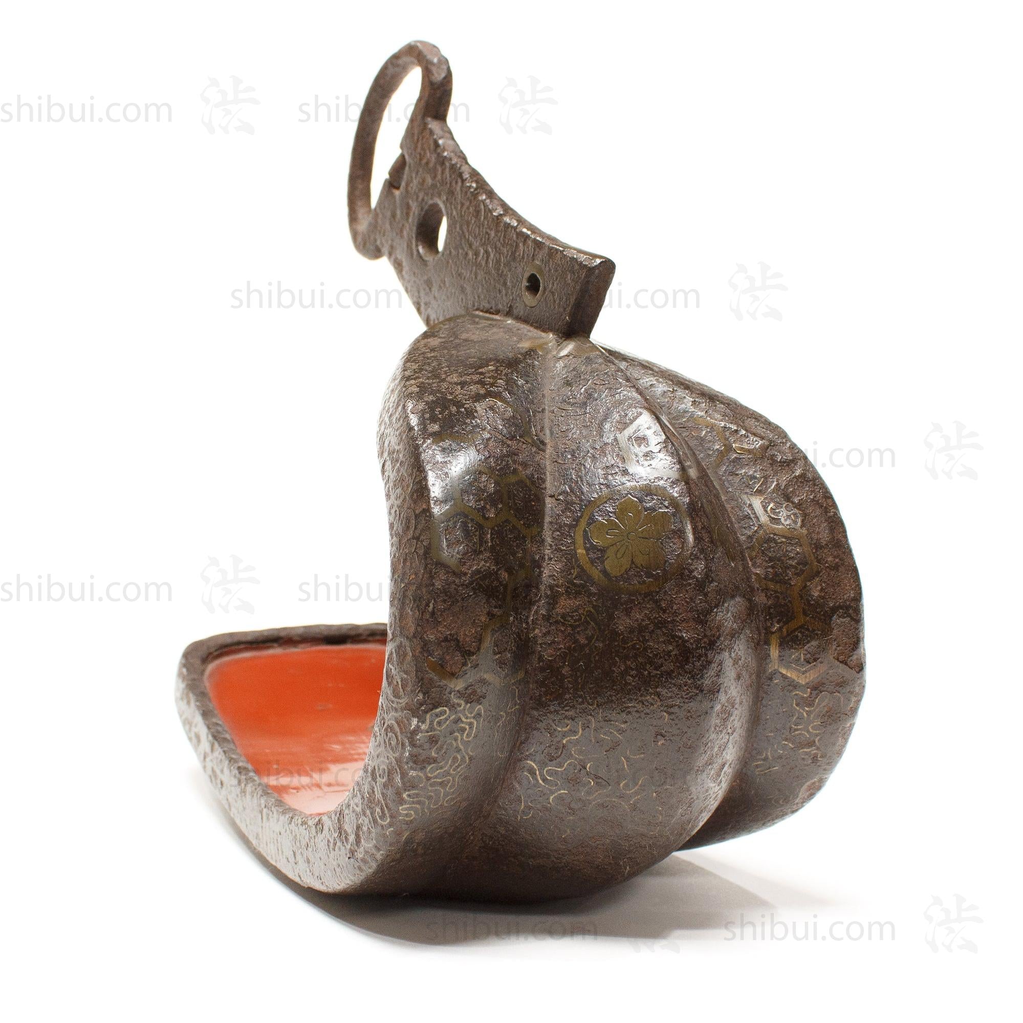 Japanese Antique Abumi Stirrup with Bronze Inlay