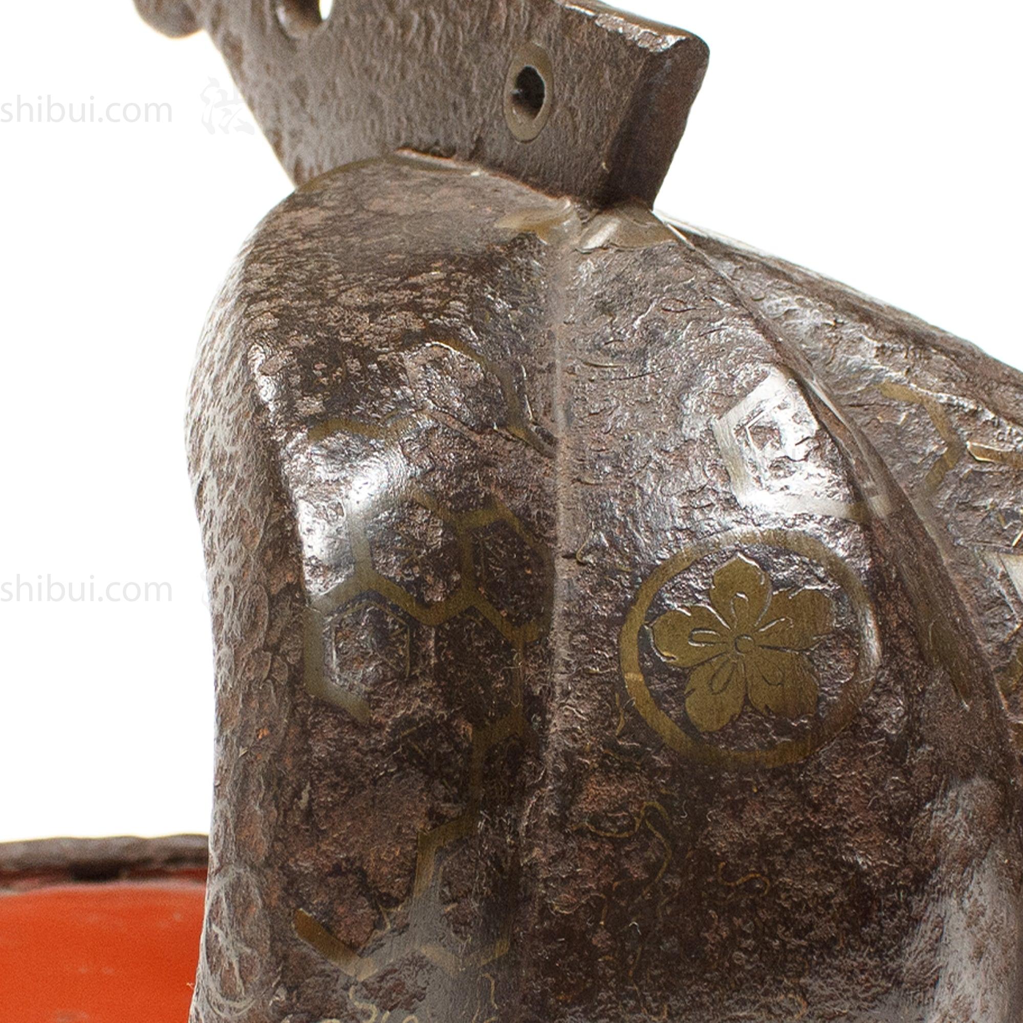 Japanese Antique Abumi Stirrup with Bronze Inlay