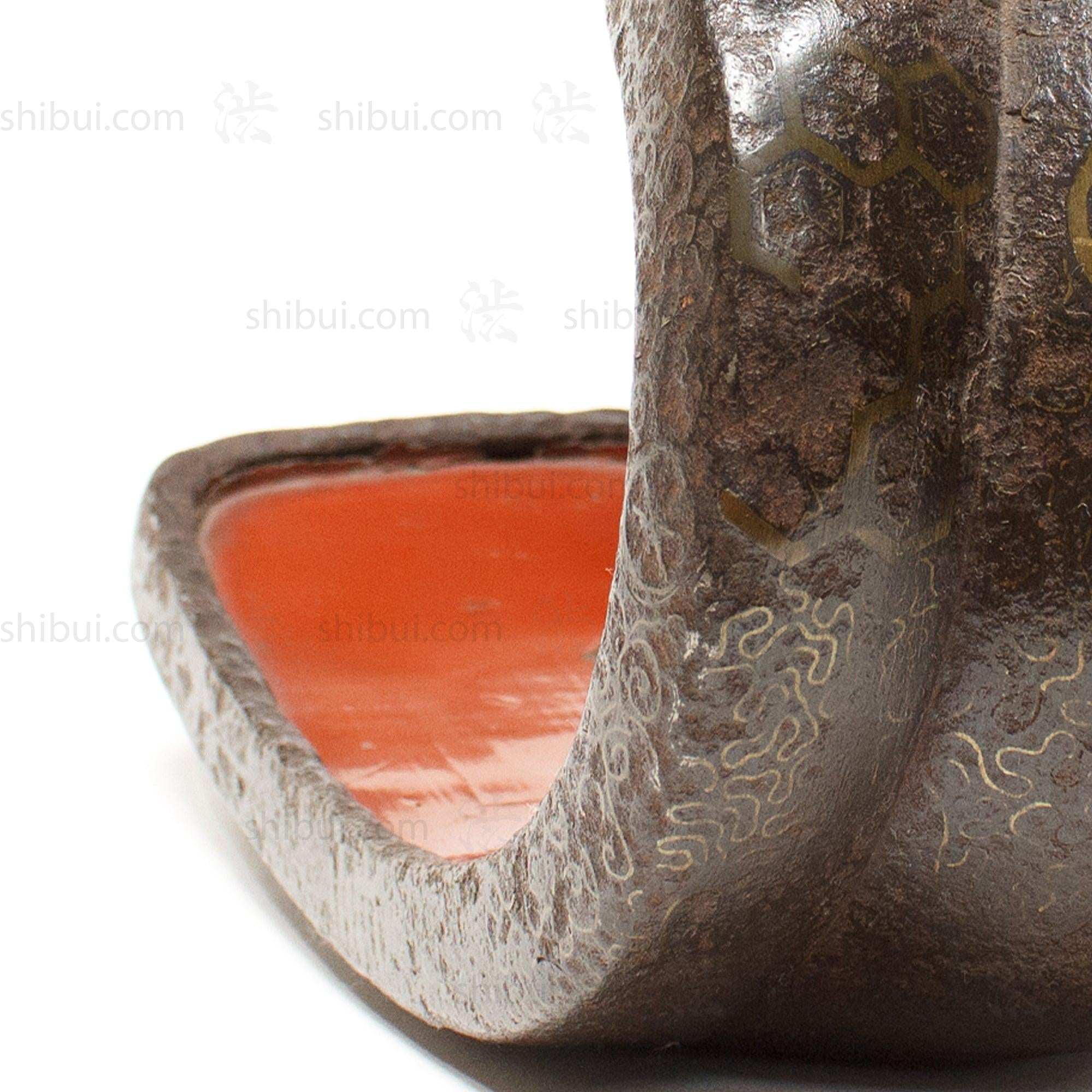 Japanese Antique Abumi Stirrup with Bronze Inlay