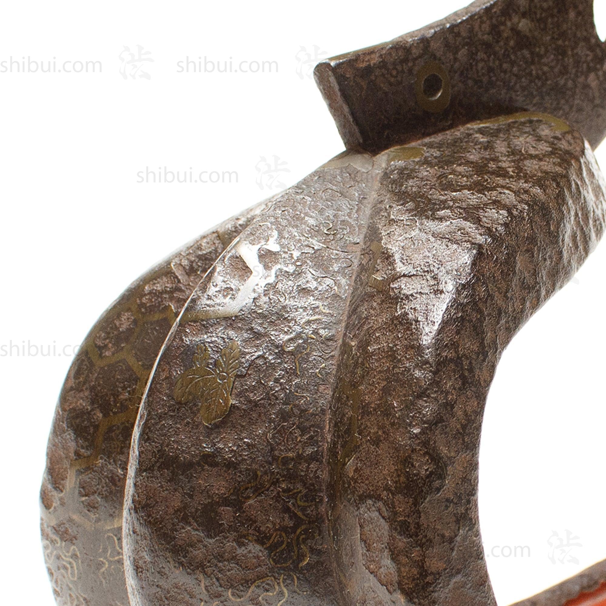 Japanese Antique Abumi Stirrup with Bronze Inlay