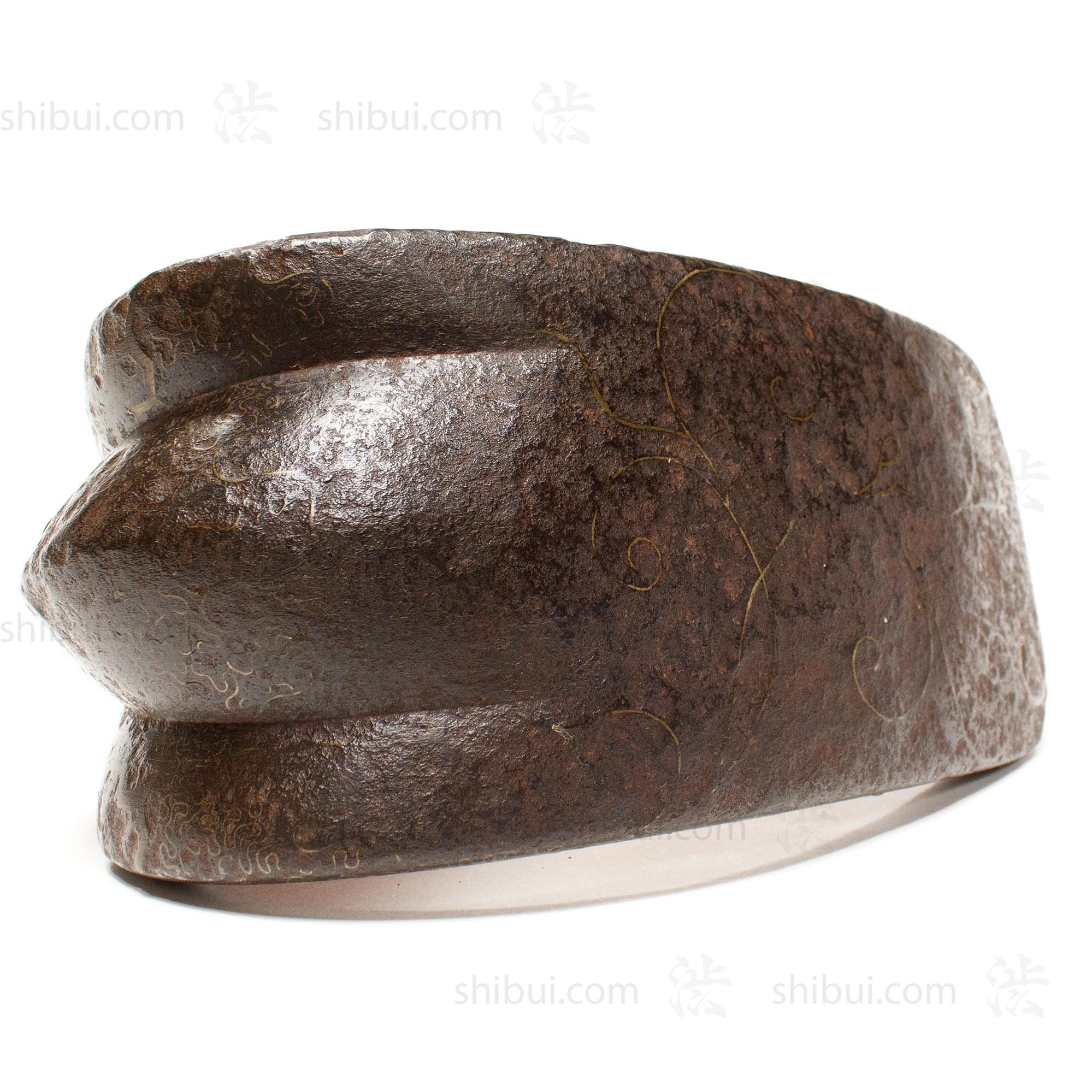 Japanese Antique Abumi Stirrup with Bronze Inlay