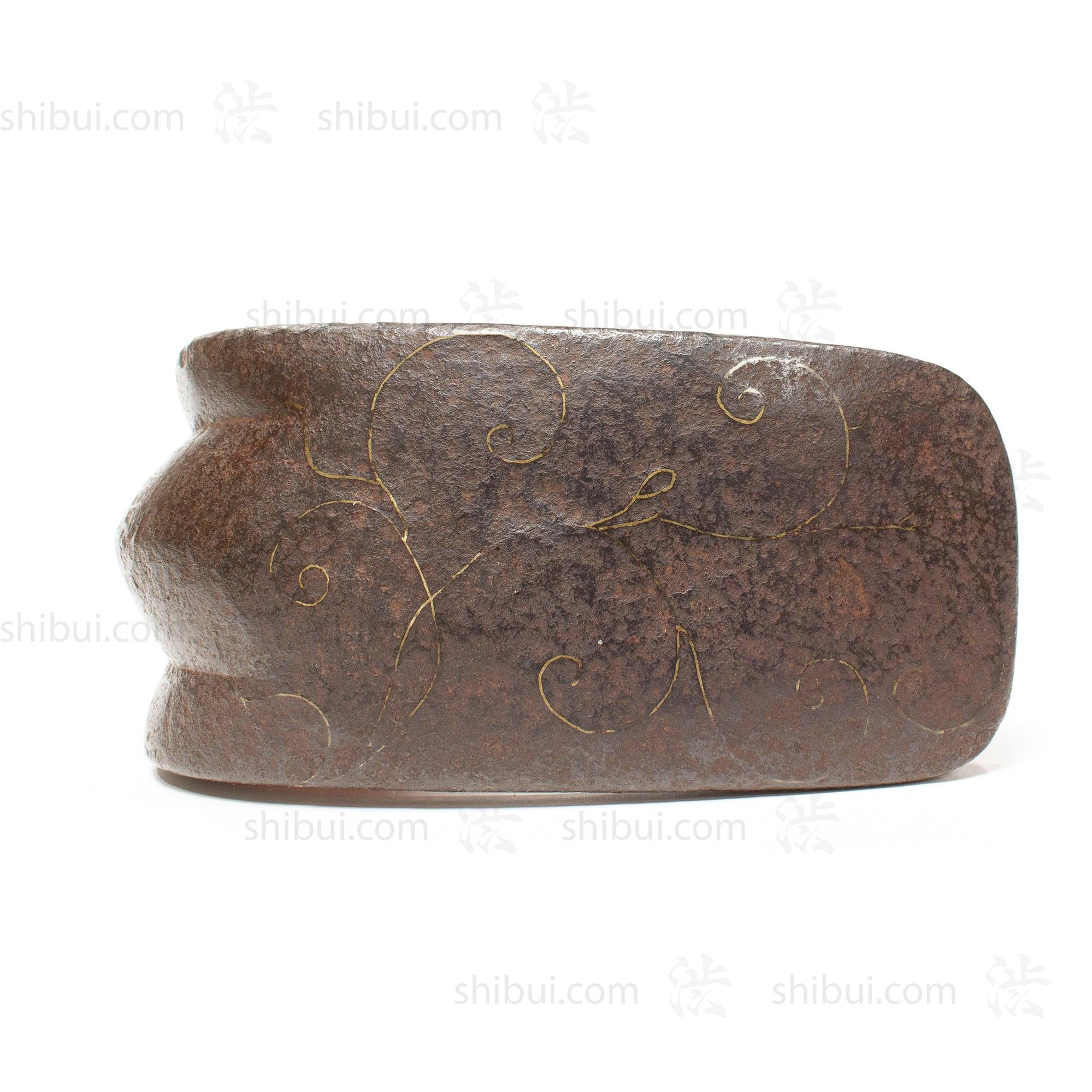 Japanese Antique Abumi Stirrup with Bronze Inlay