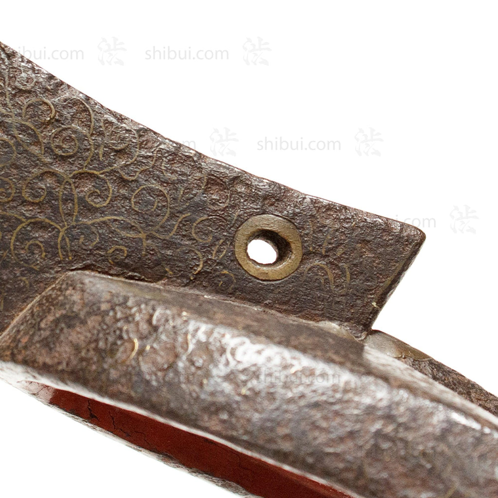 Japanese Antique Abumi Stirrup with Bronze Inlay – Shibui Japanese
