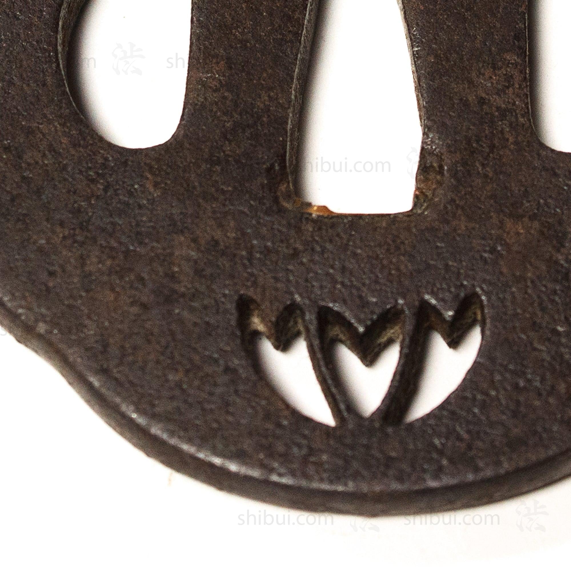 Antique Tsuru Tsuba | Japanese Crane Sword Guard