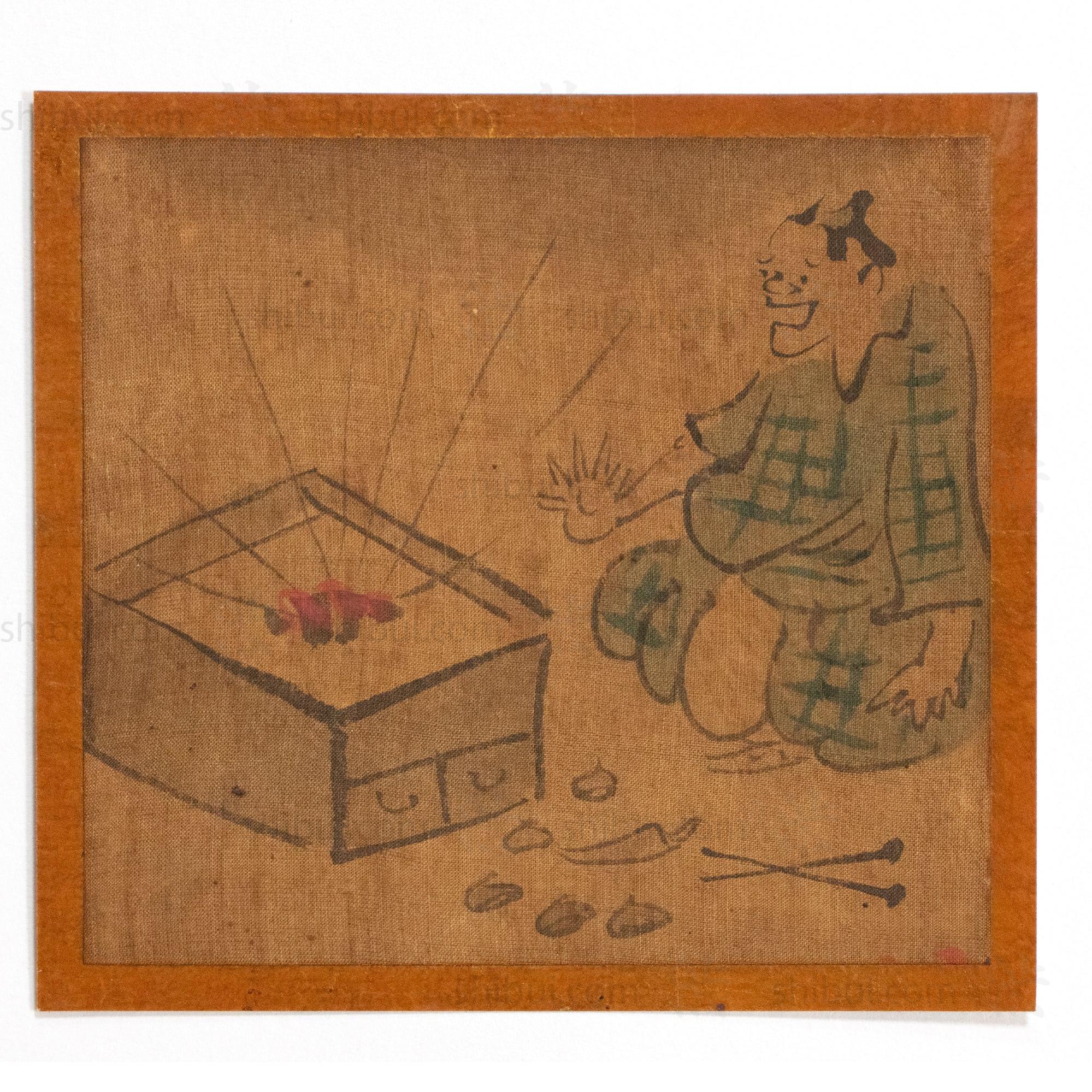 Eleven Giga Syle Paintings From a  Folding Screen