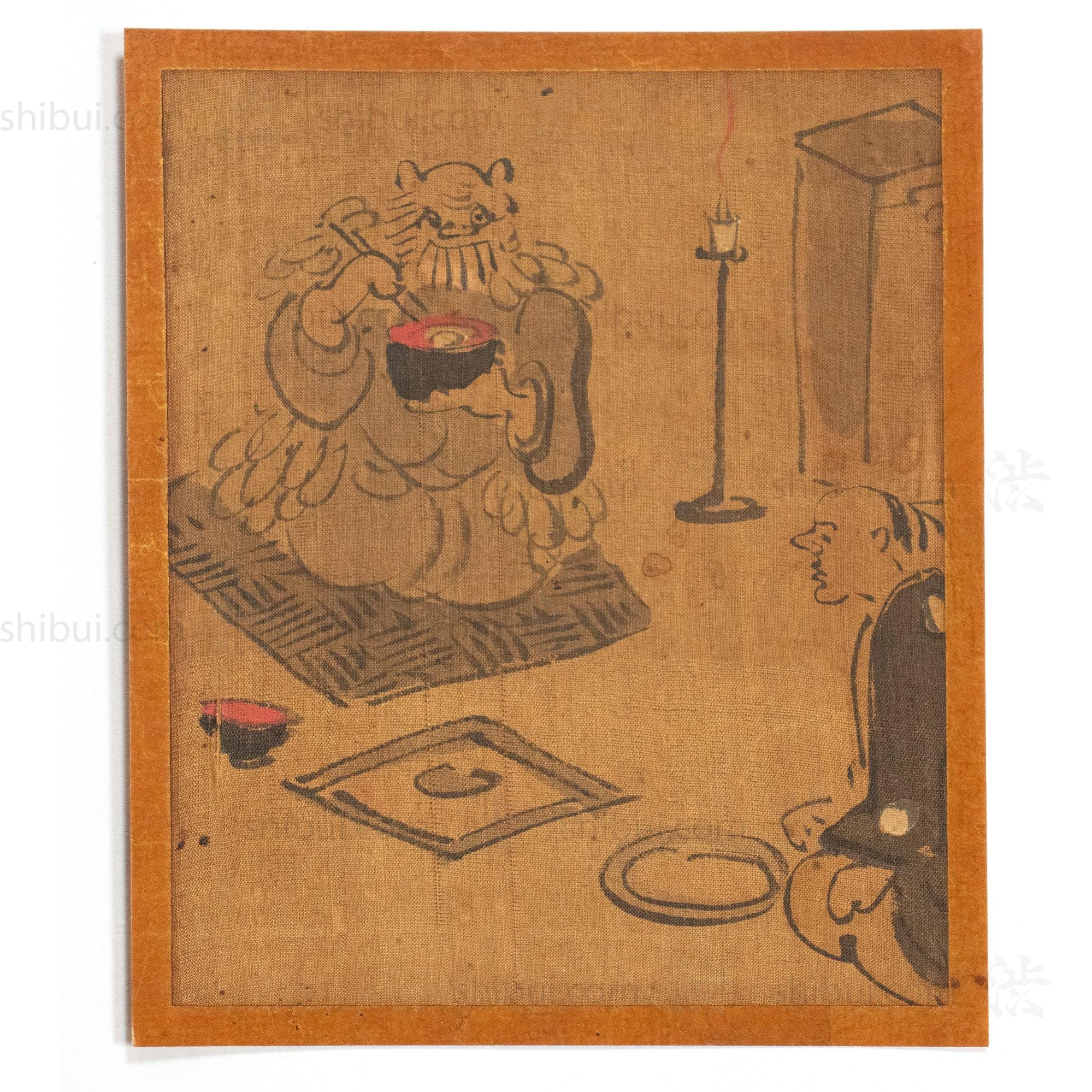 Eleven Giga Syle Paintings From a  Folding Screen