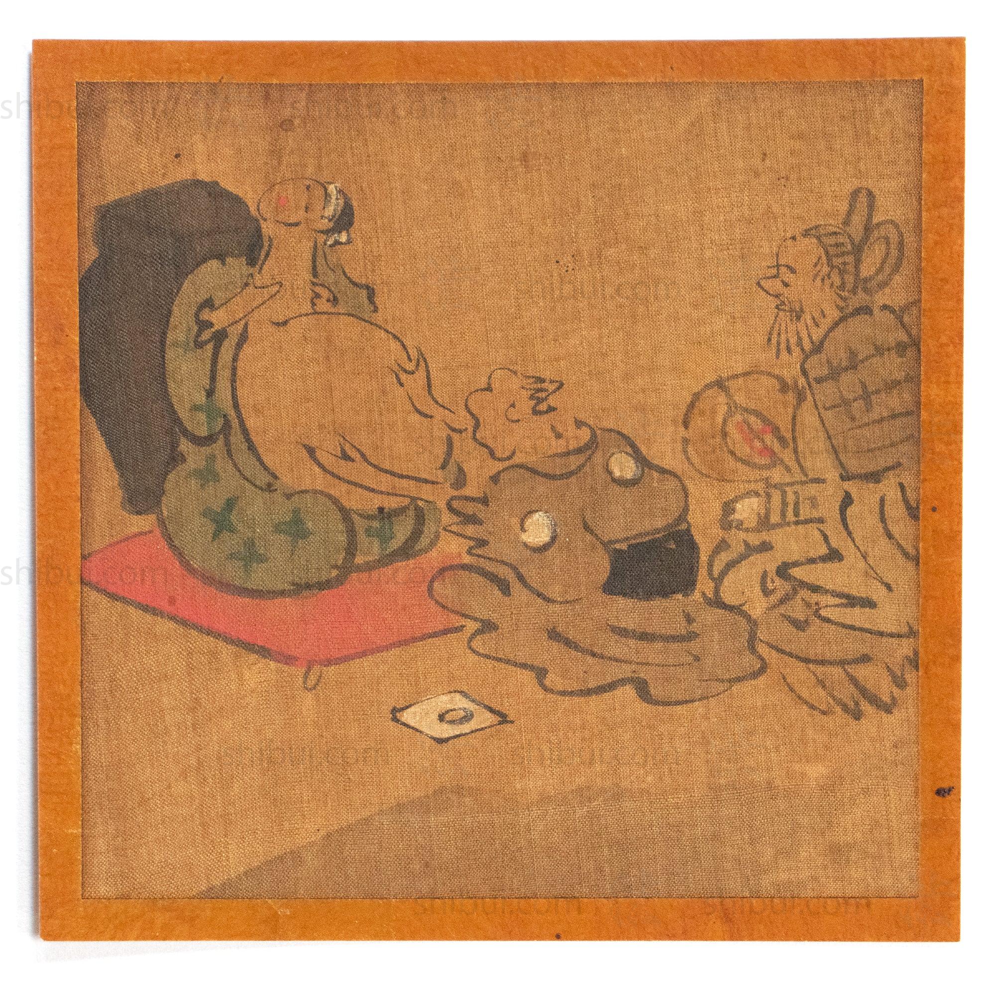 Eleven Giga Syle Paintings From a  Folding Screen