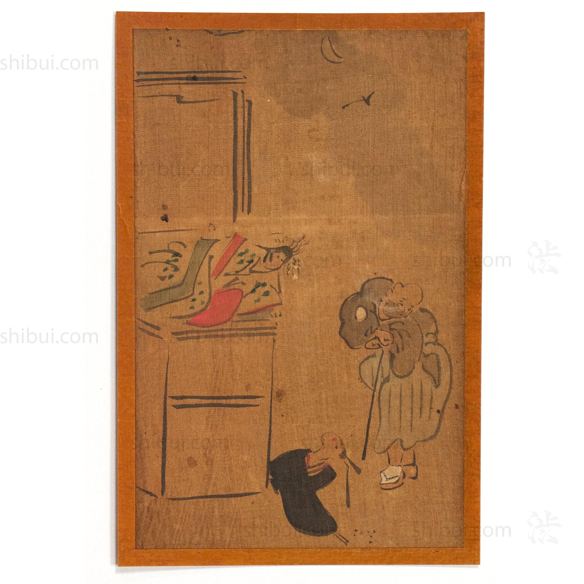 Eleven Giga Syle Paintings From a  Folding Screen