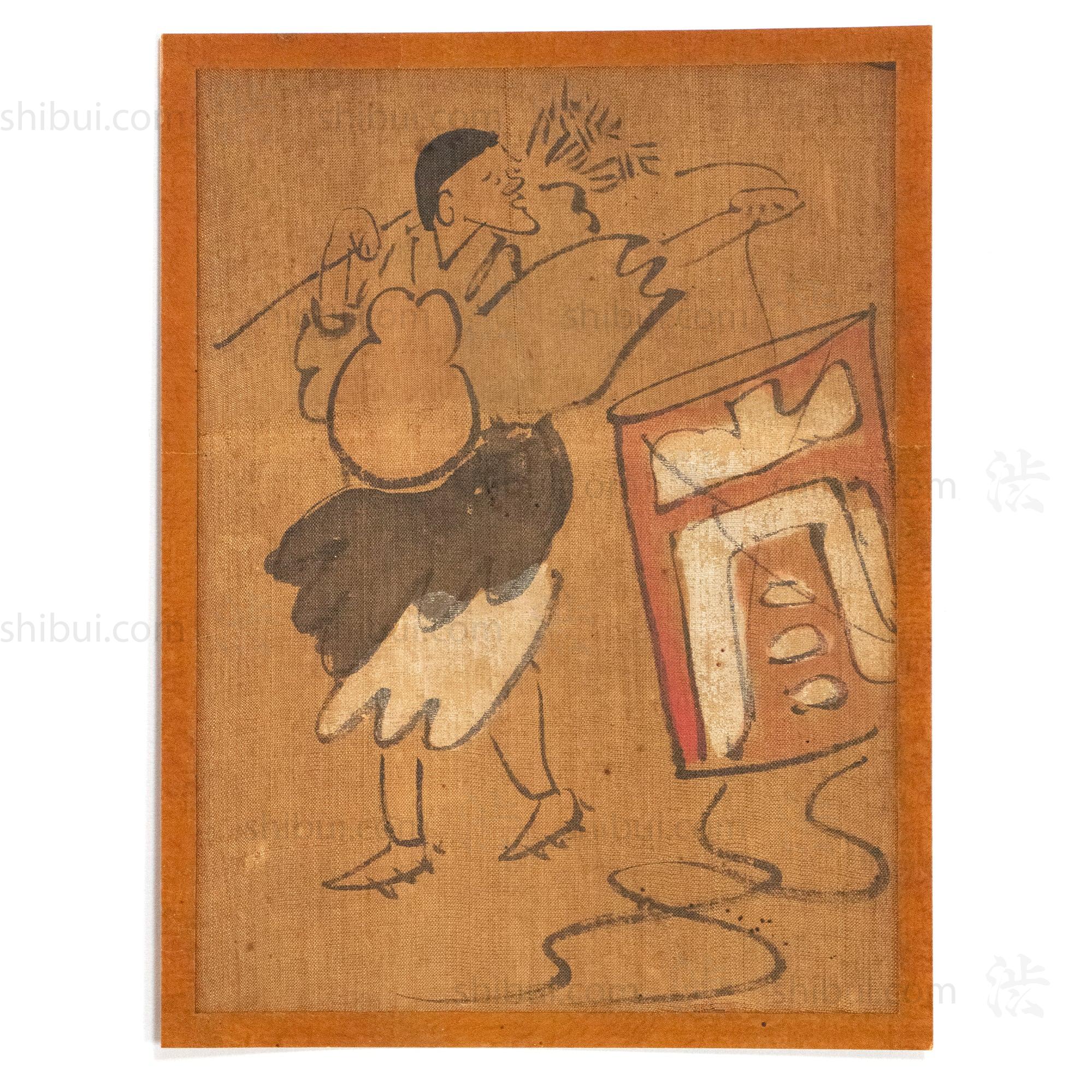 Eleven Giga Syle Paintings From a  Folding Screen